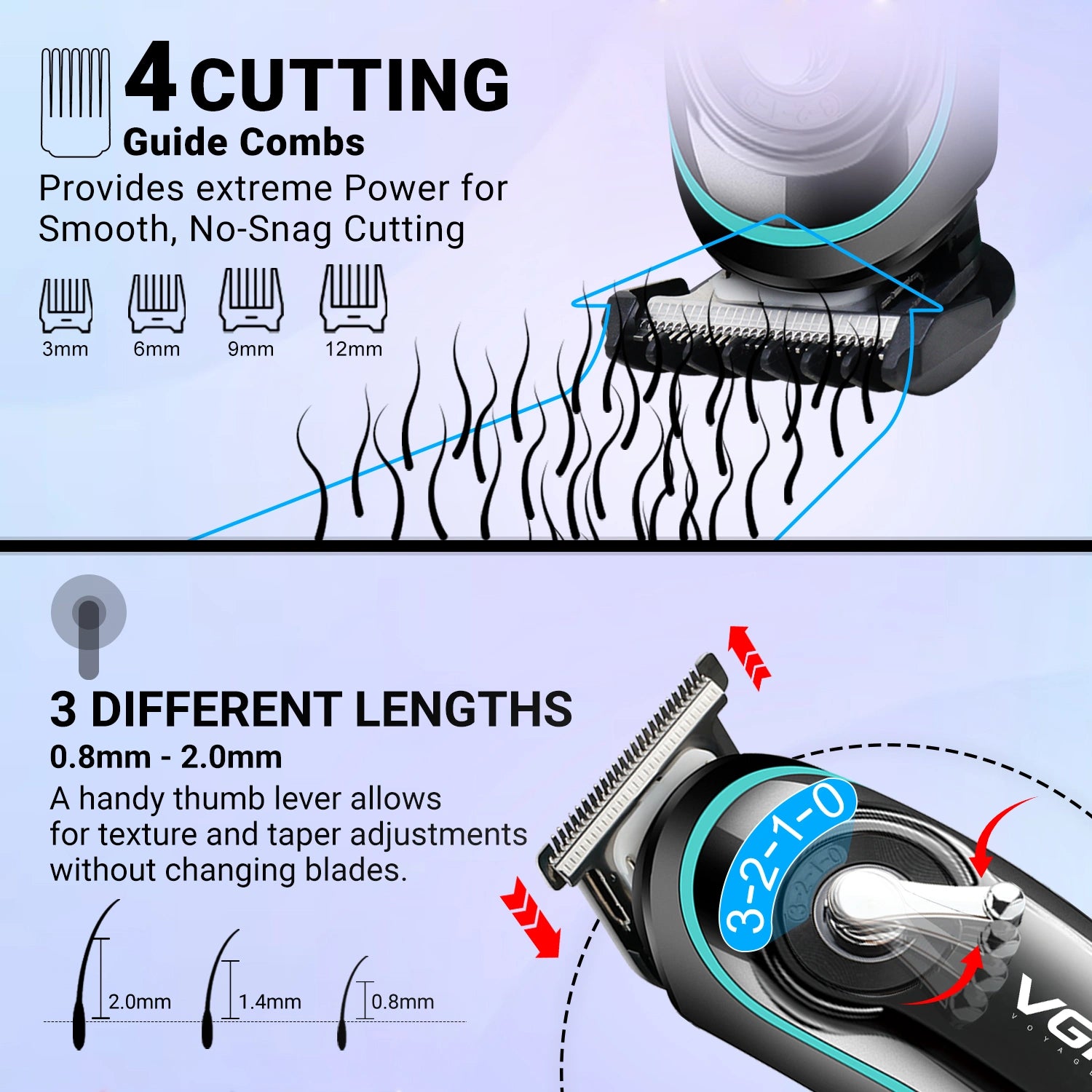 VGR VL-075 Limited Edition Hair Trimmer For Men, Black