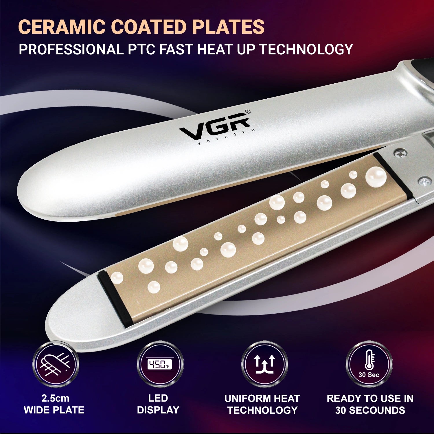 VGR V-509 Hair Straightener For Women