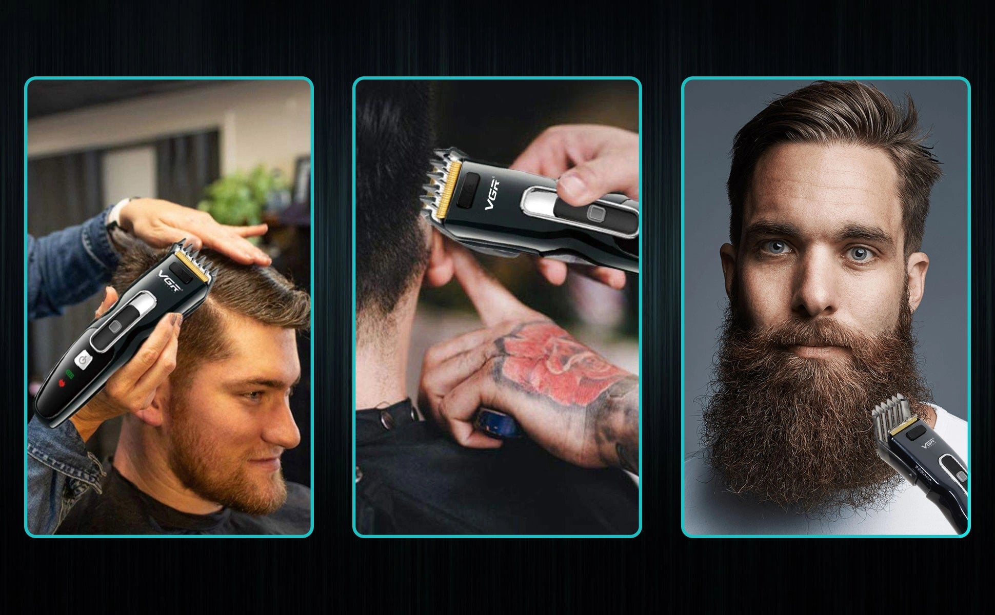 VGR V-040 Hair Clipper For Men, Black