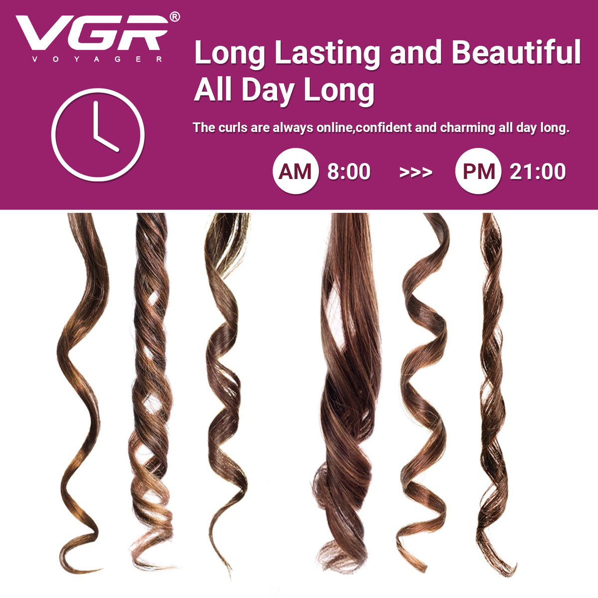 VGR V-597 5 Barrel Hair Curler For Women, Green