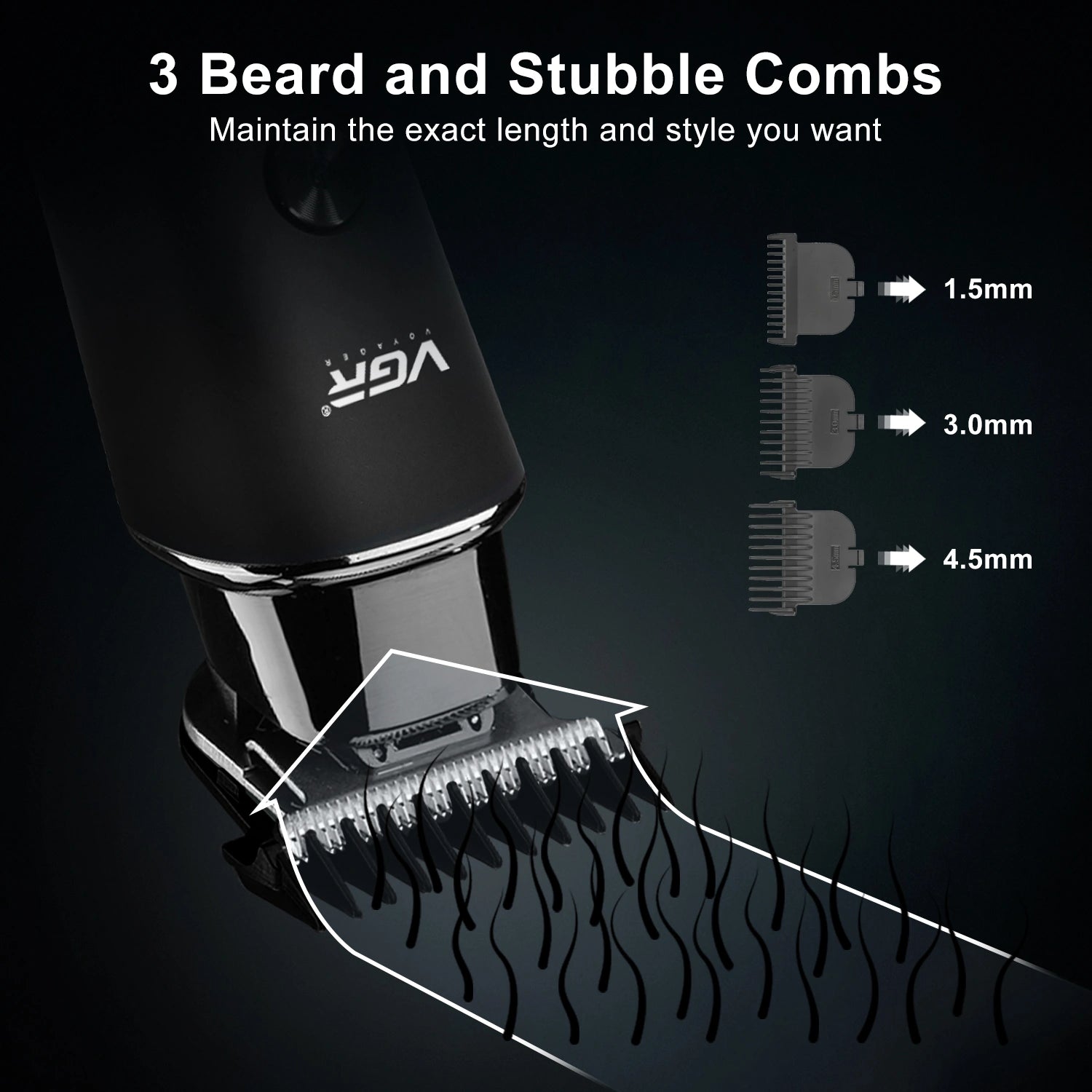 VGR V-937 Hair Trimmer For Men, Black