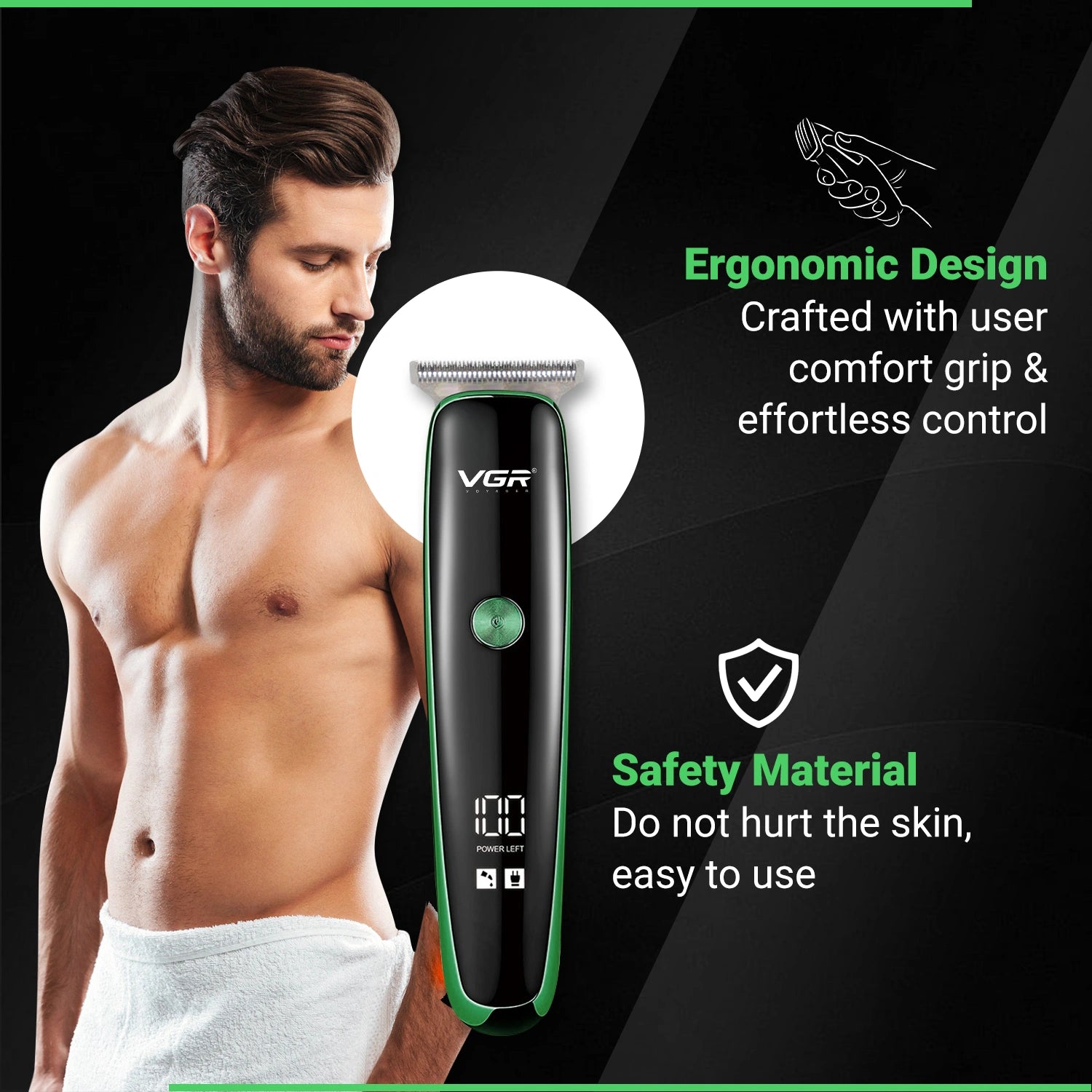 VGR V-966 Hair Trimmer for Men: Premium Grooming Tool for Smooth, Precise Cuts