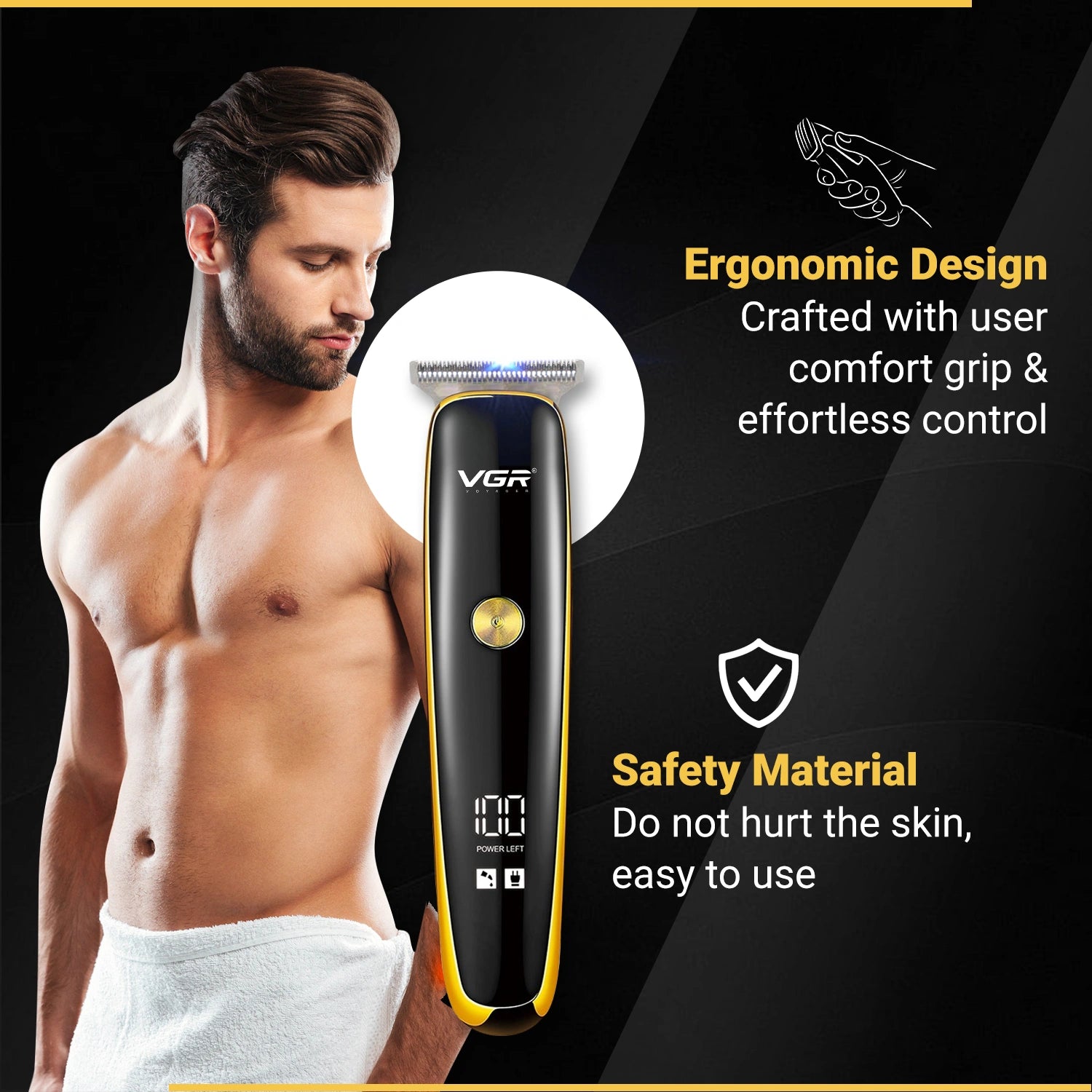 VGR V-966 Hair Trimmer for Men: Premium Grooming Tool for Smooth, Precise Cuts