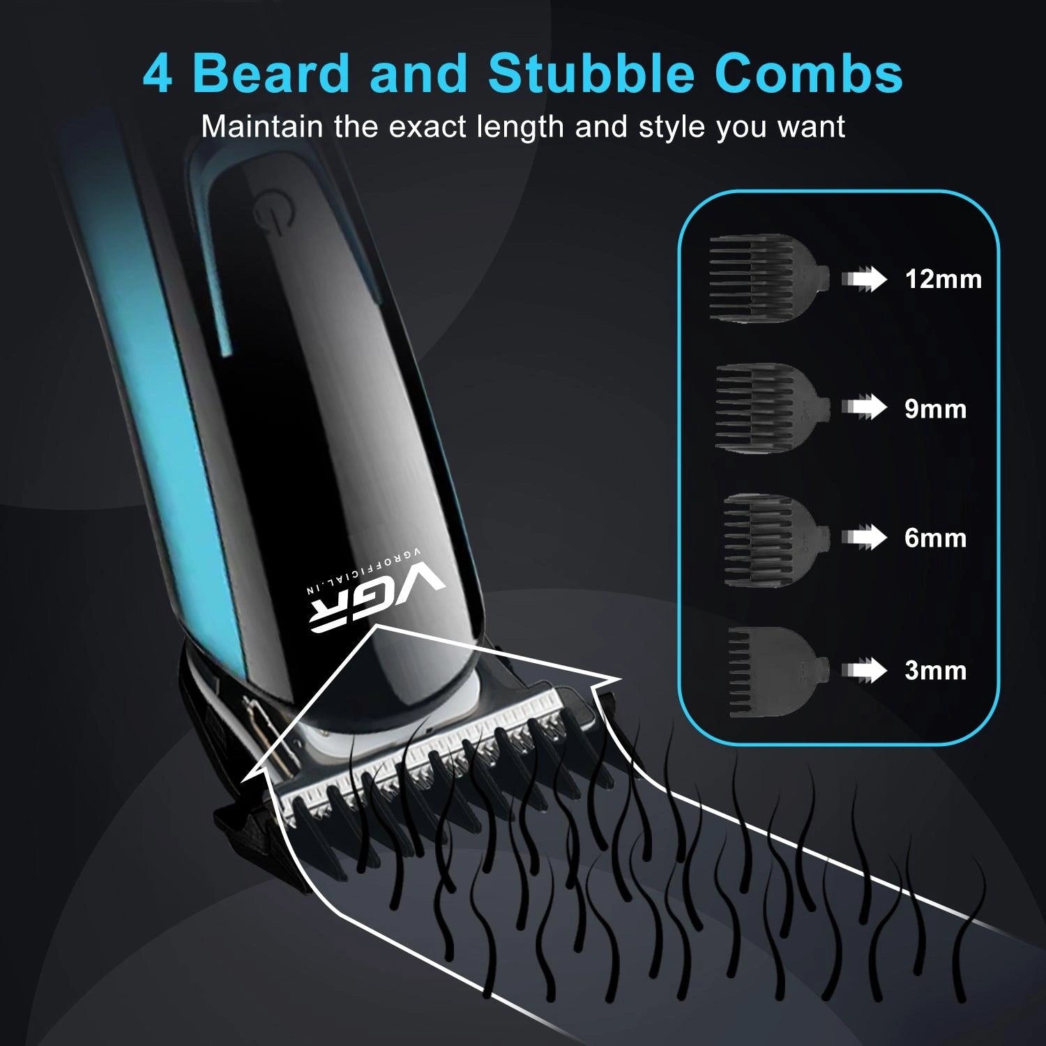 VGR V-183 Hair Trimmer For Men, Blue