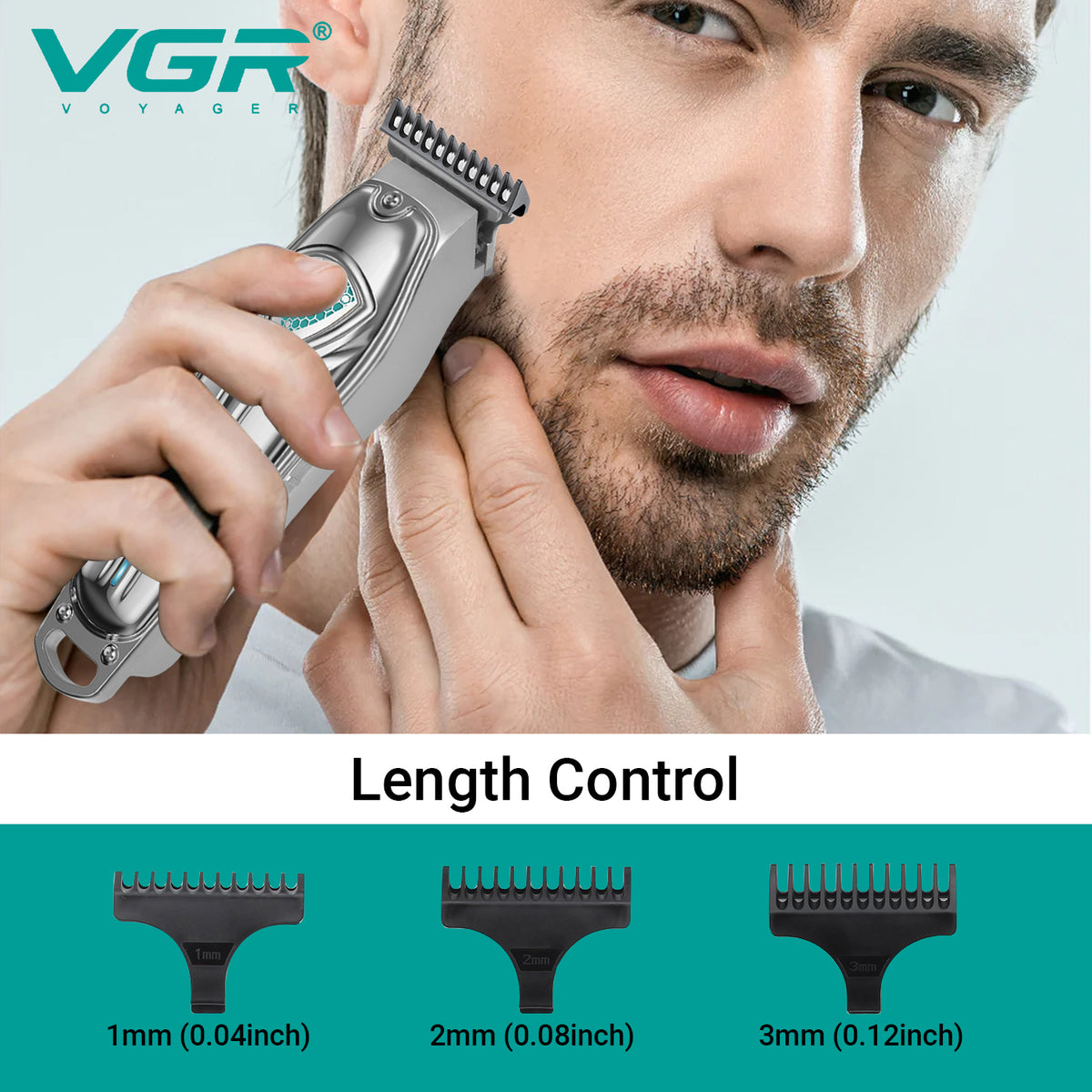 VGR V-911 Hair Trimmer For Men, Silver