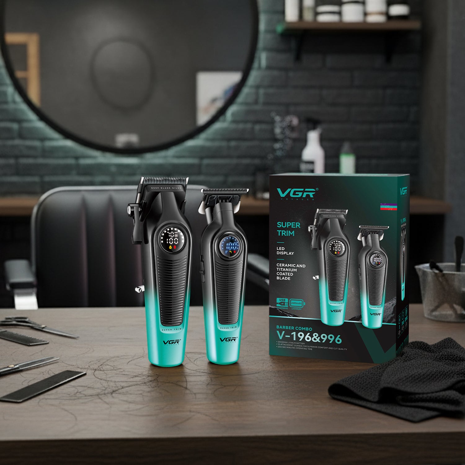 VGR V-196 & V-996 Professional Barber Combo