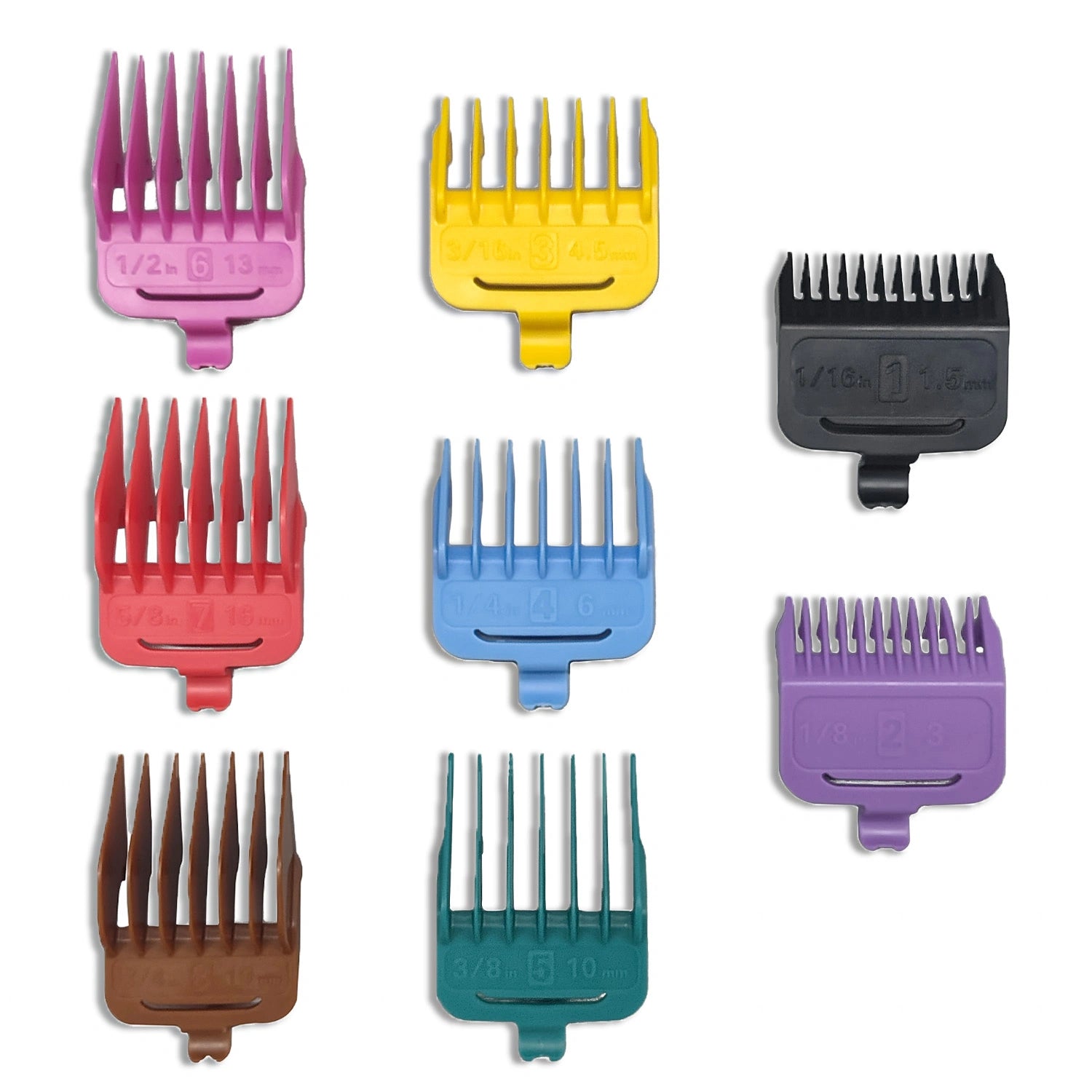 VGR V-890 Set of 8 Guide Comb (1.5/3/4.5/6/10/13/16/19mm) attachment for Clipper