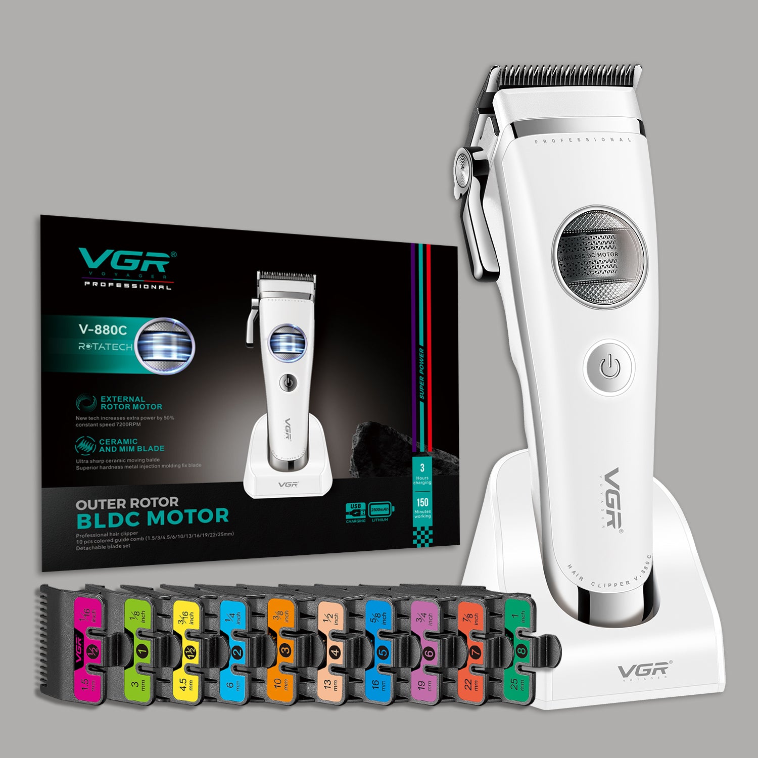 VGR V-880C Professional Hair Clipper For Men