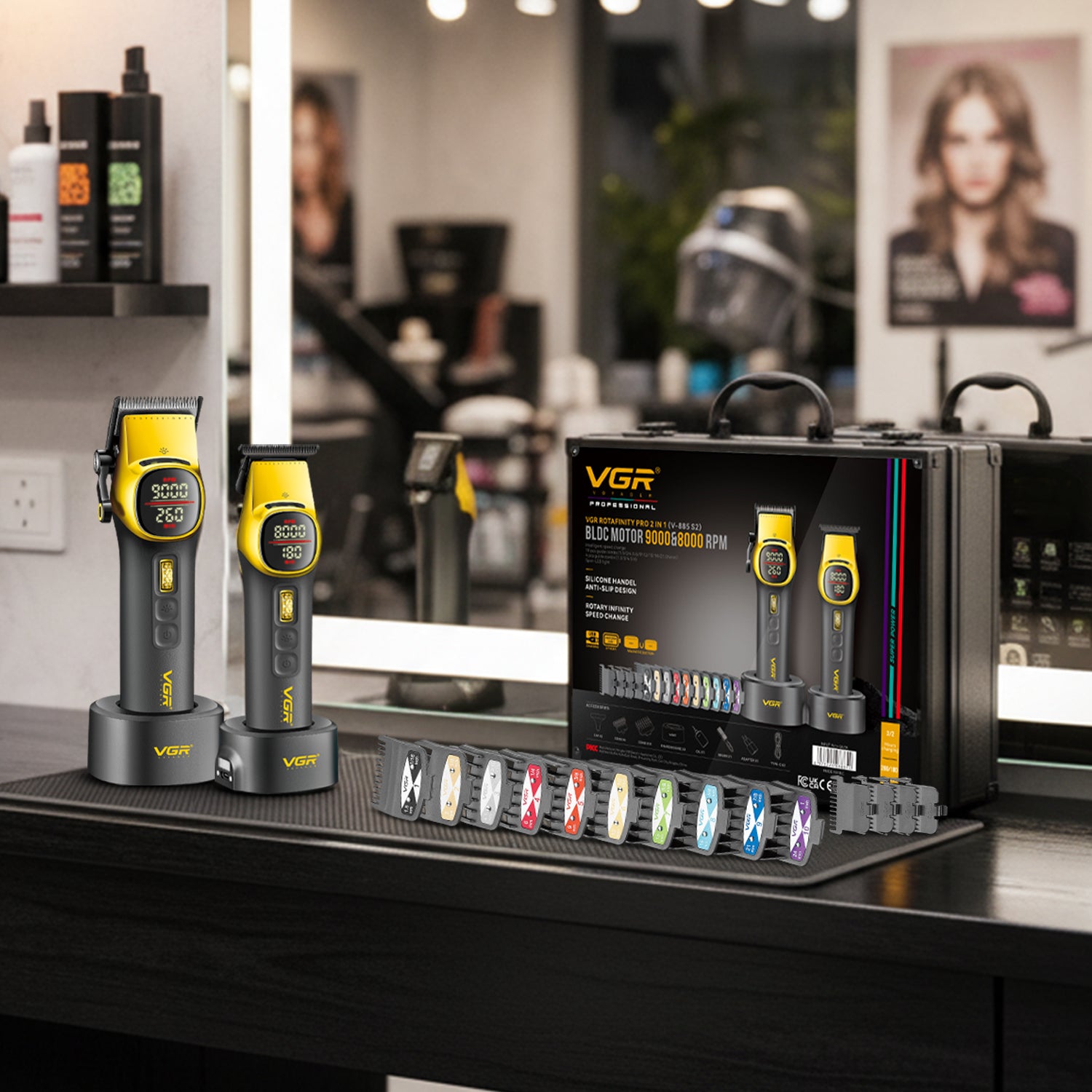 VGR V-885 S2 Rotafinity Pro 2 in 1 Barber Set