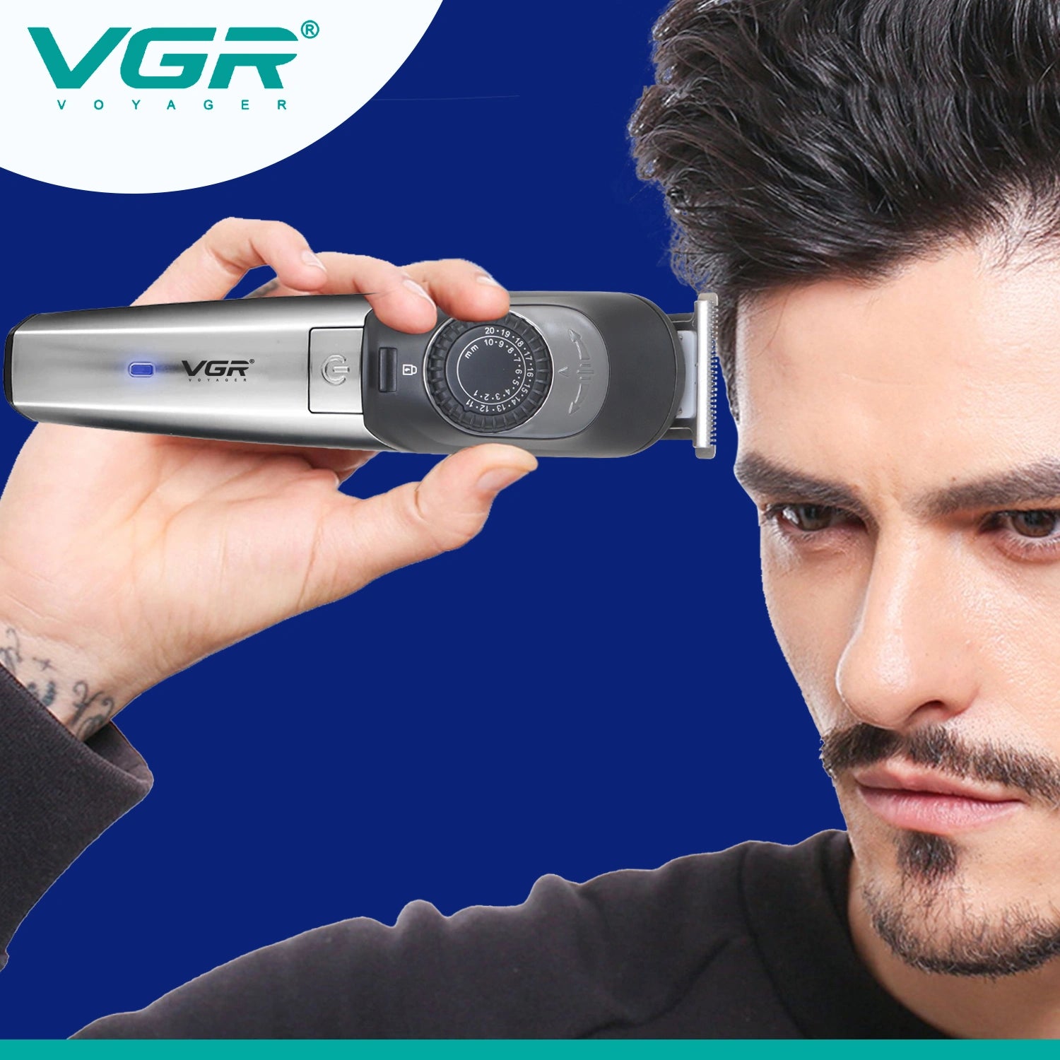 VGR V-088 Hair Trimmer For Men, Silver