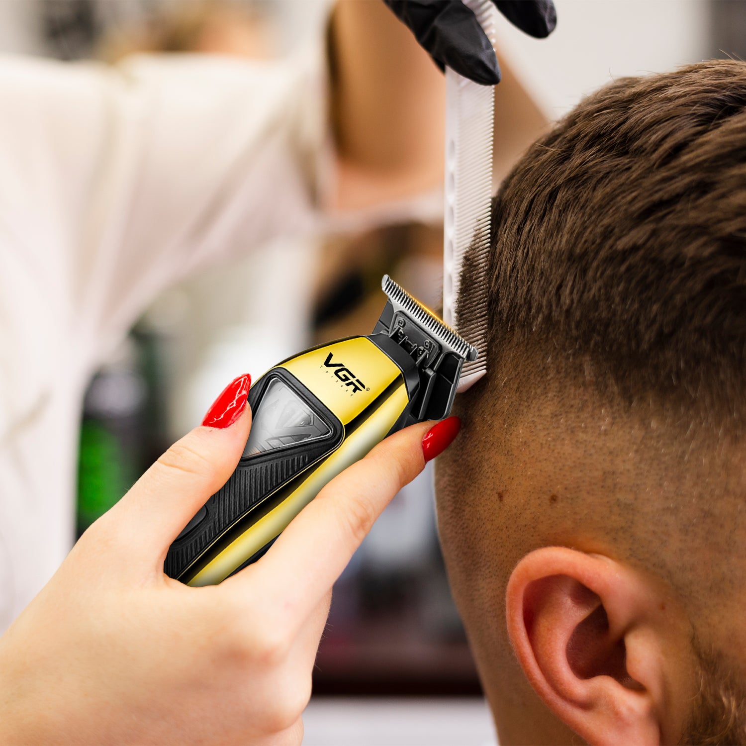 VGR V-994 Professional Salon Series Hair Trimmer for Men, Gold