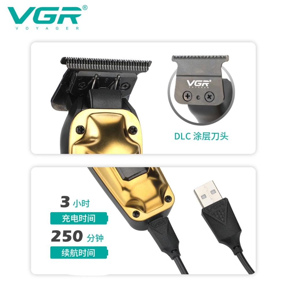 VGR V-904 Professional Hair Trimmer with DLC Coating & Digital Display - vgrofficial.in