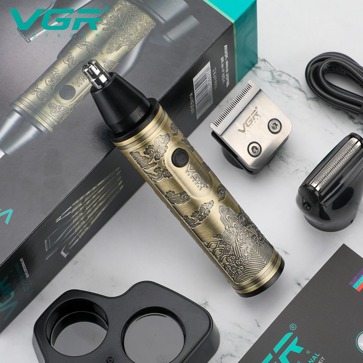 VGR V-621 Professional 4 in 1 Grooming Kit, (Gold)