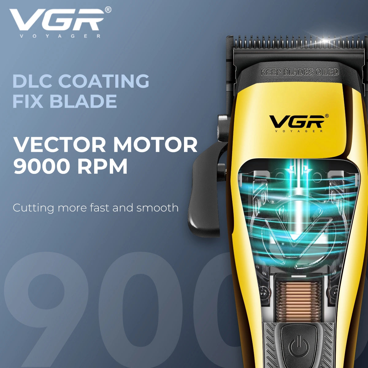 VGR V-015 Professional Salon Quality Hair Clipper (Gold)