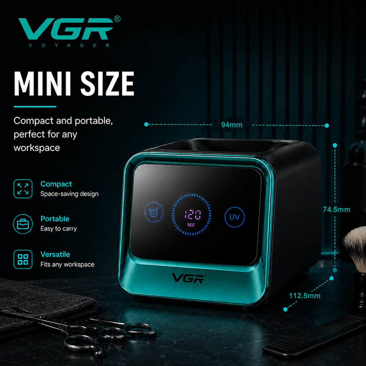 VGR V-841 Sterilizer Machine, Green & Black