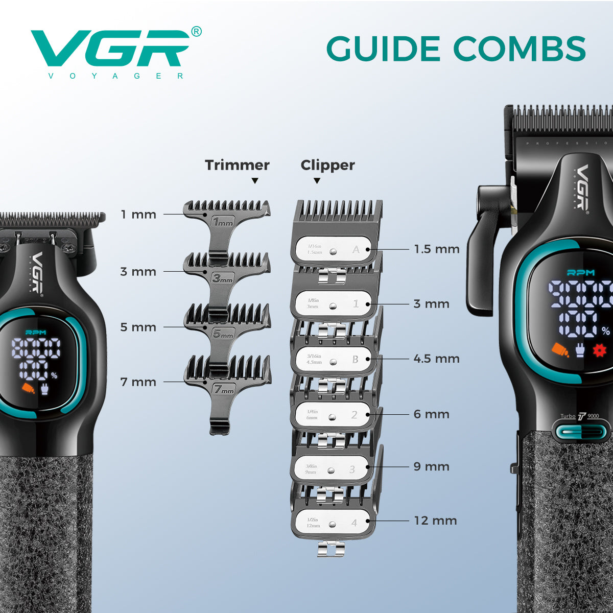 VGR V-886 S3 Professional Barber Combo Kit for Salon & Men