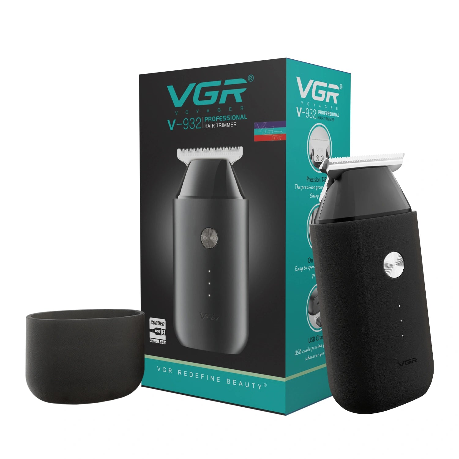 VGR V-932 Pocket Hair Trimmer For Men (Black)
