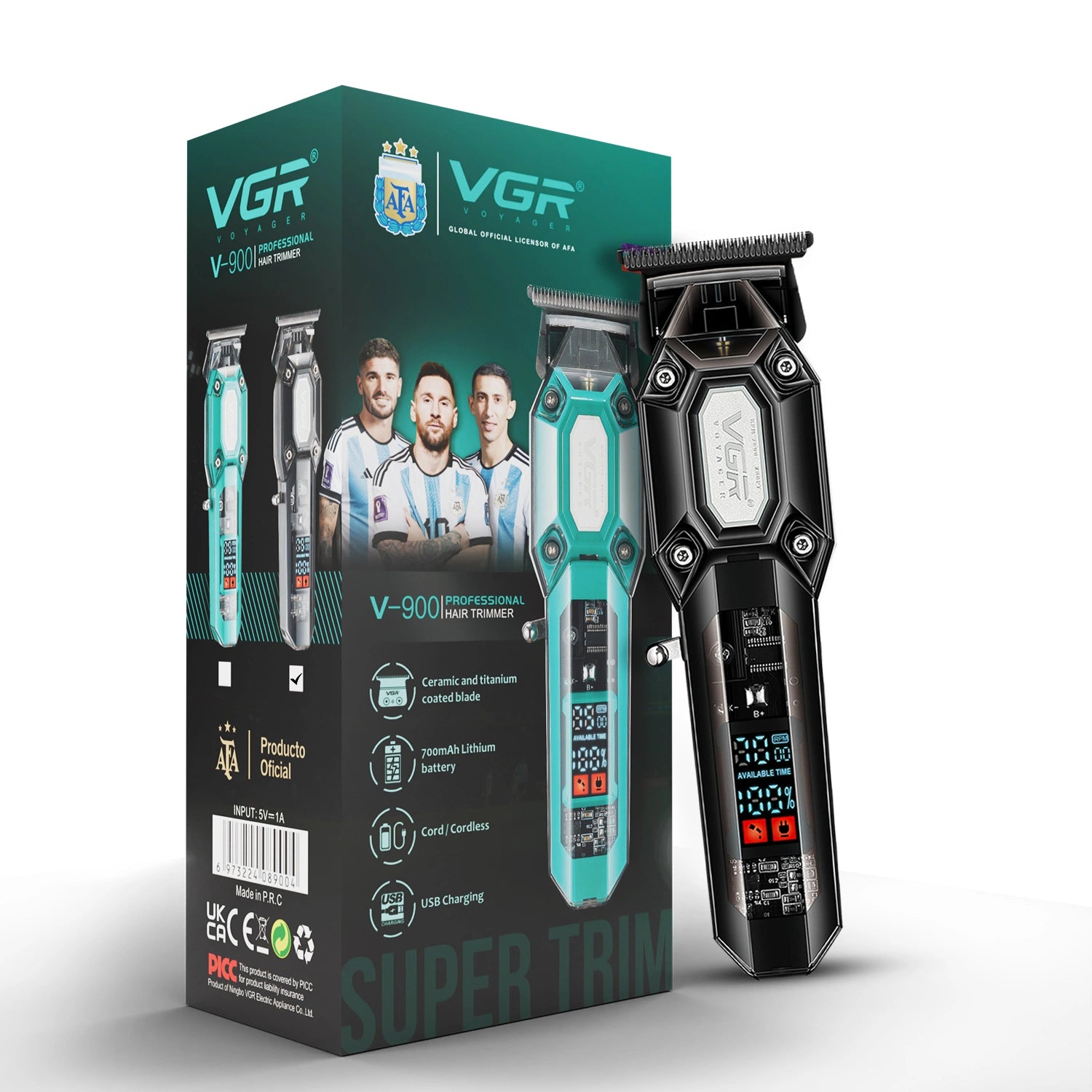 VGR V-900 Professional Cord/Cordless Hair Trimmer for Salon and Home Use