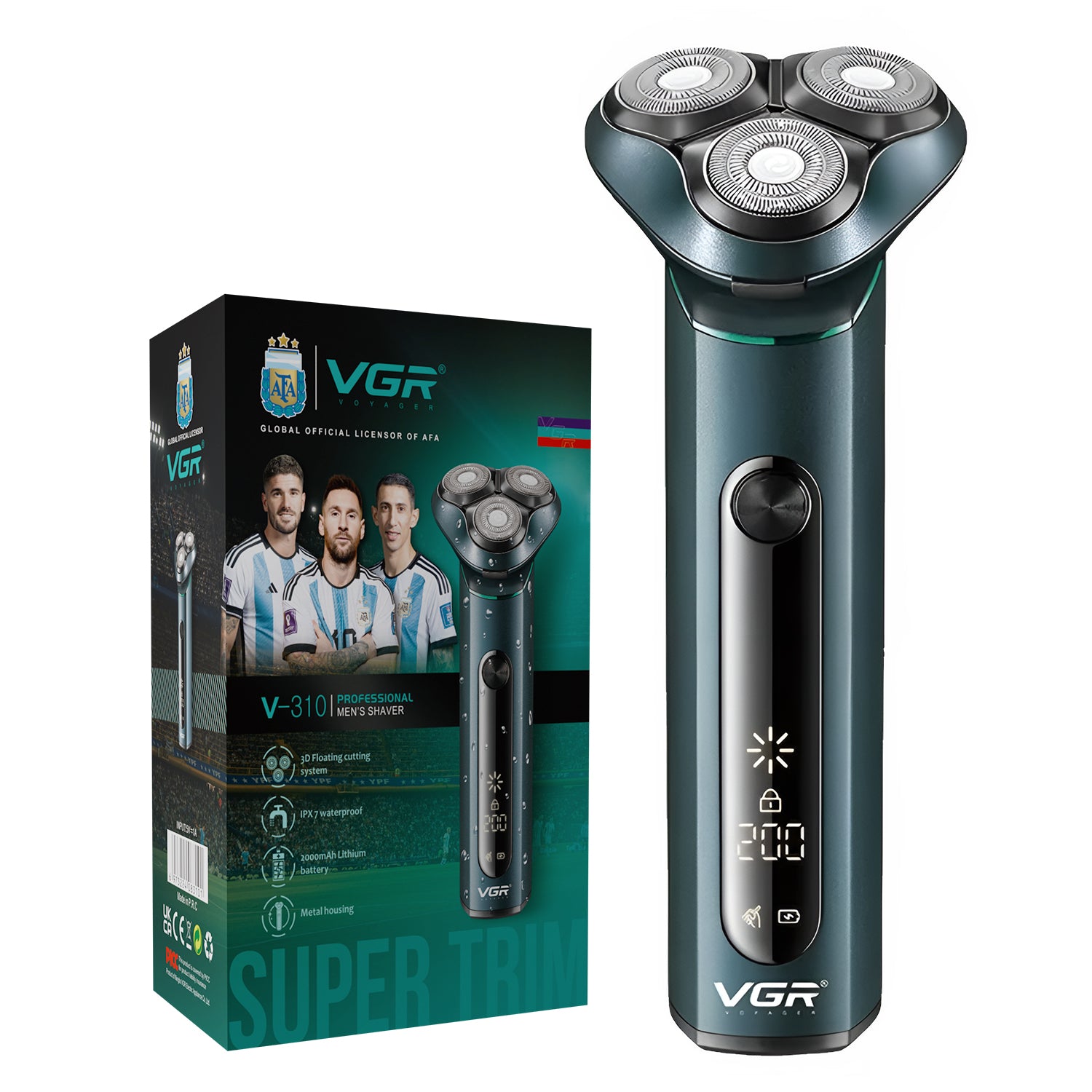 VGR V-310 Waterproof Beard Shaver For Men, Black