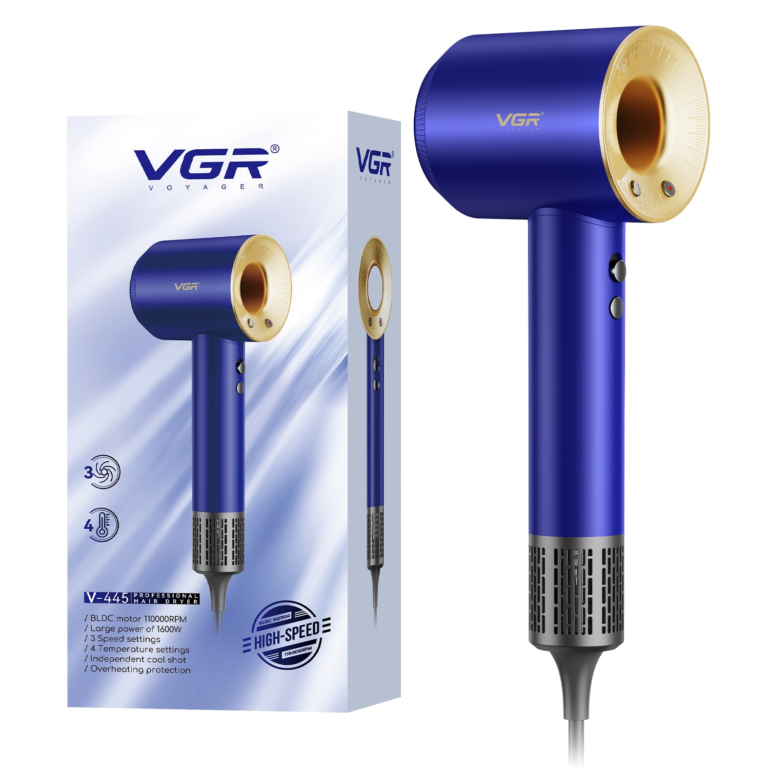 VGR V-445 Professional BLDC Hair Dryer