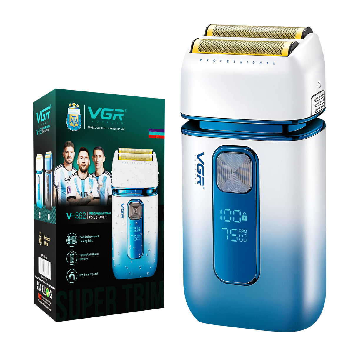 VGR V-362 SUPER TRIM Foil Shaver for Men (White)