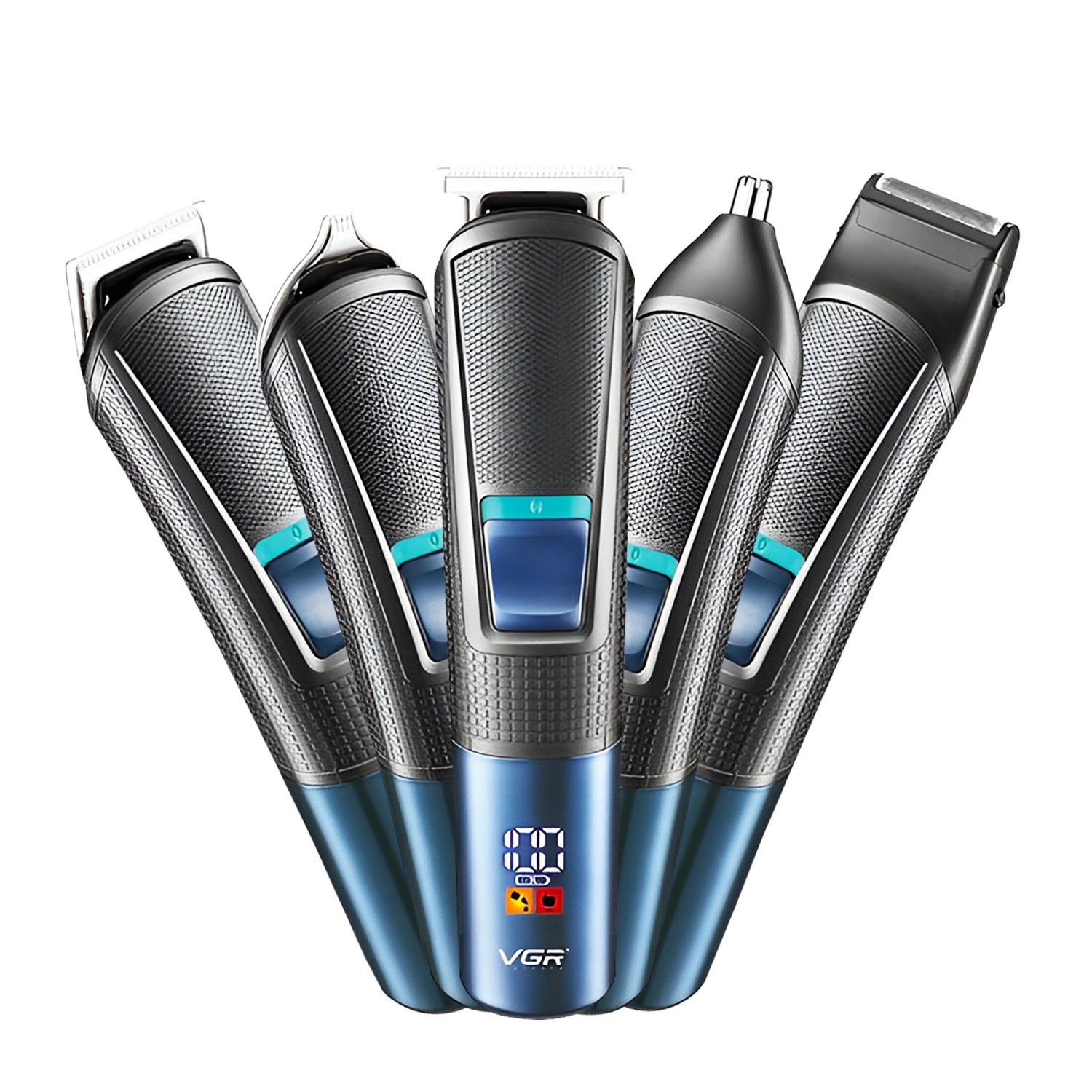 VGR V-108 Professional 10-in-1 Men’s Grooming Kit with Led Display