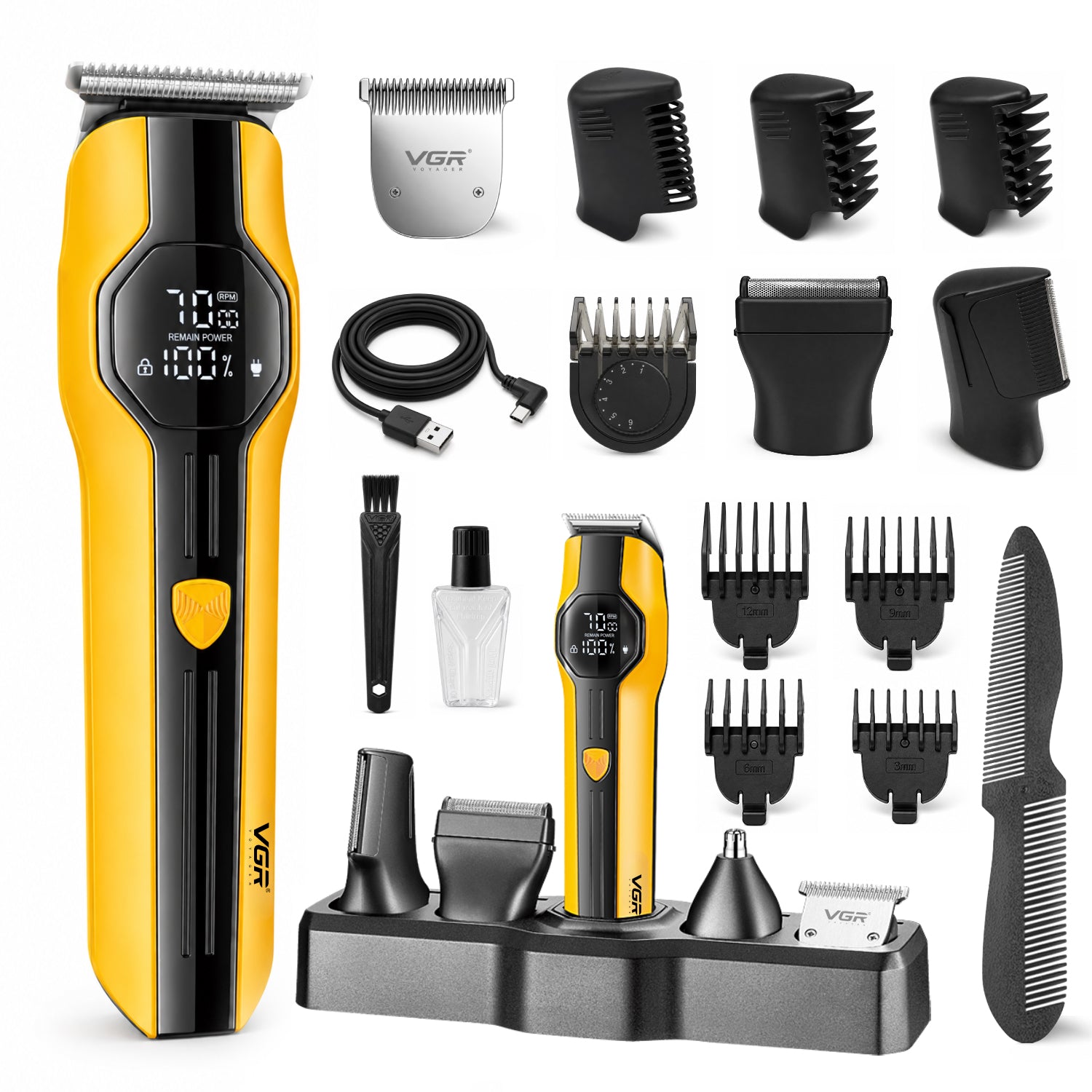 VGR V-173 Professional Grooming Kit with 210 Min Runtime, Blue