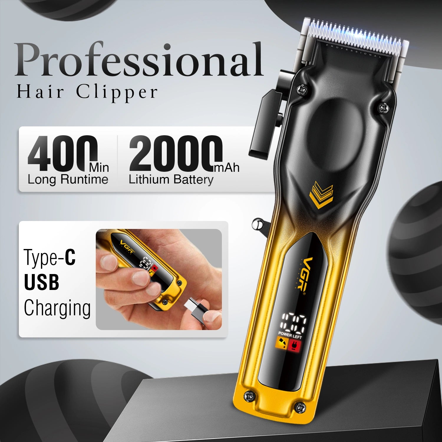 VGR V-656 Professional Hair Clipper