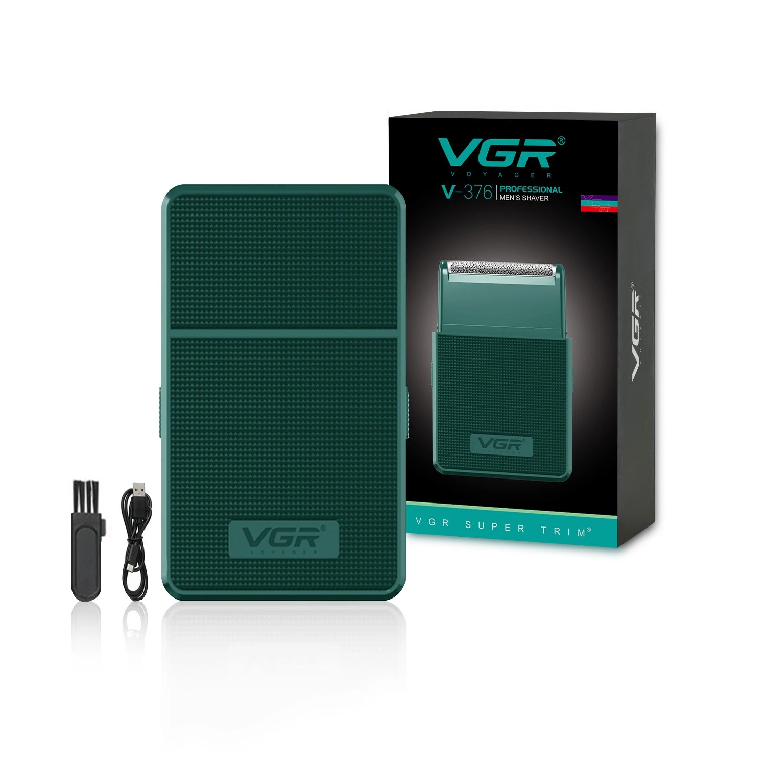 VGR V-376 Professional Pocket Size Shaver For Men  (Green)