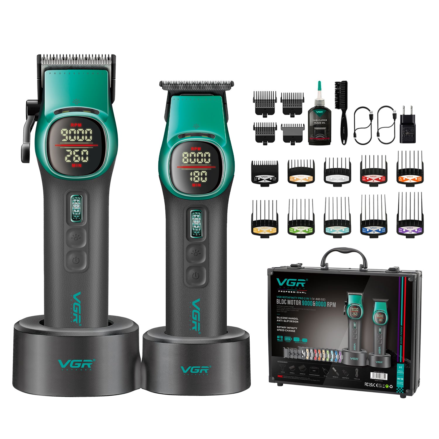 VGR V-885 S2 Rotafinity Pro 2 in 1 Barber Set