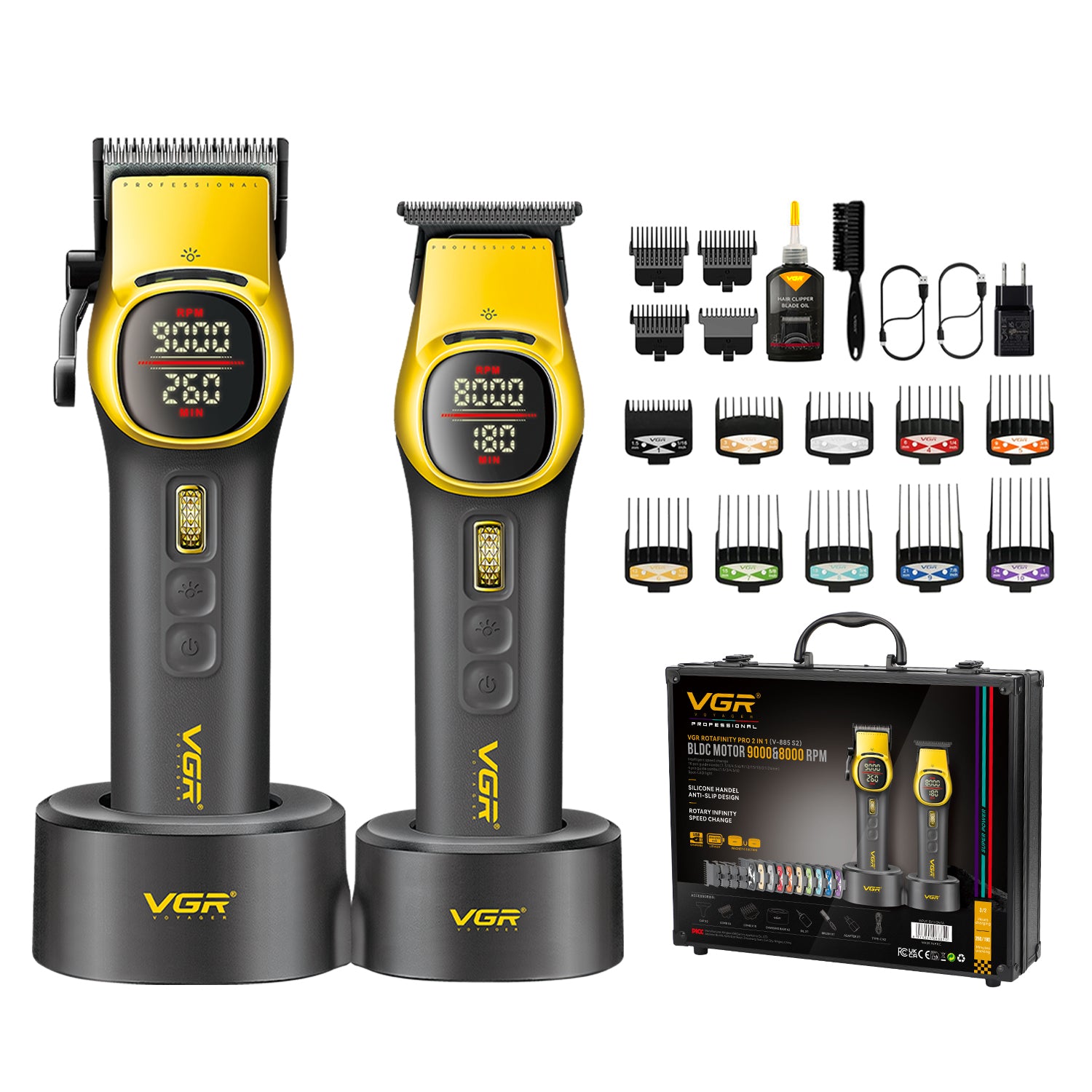 VGR V-885 S2 Rotafinity Pro 2 in 1 Barber Set