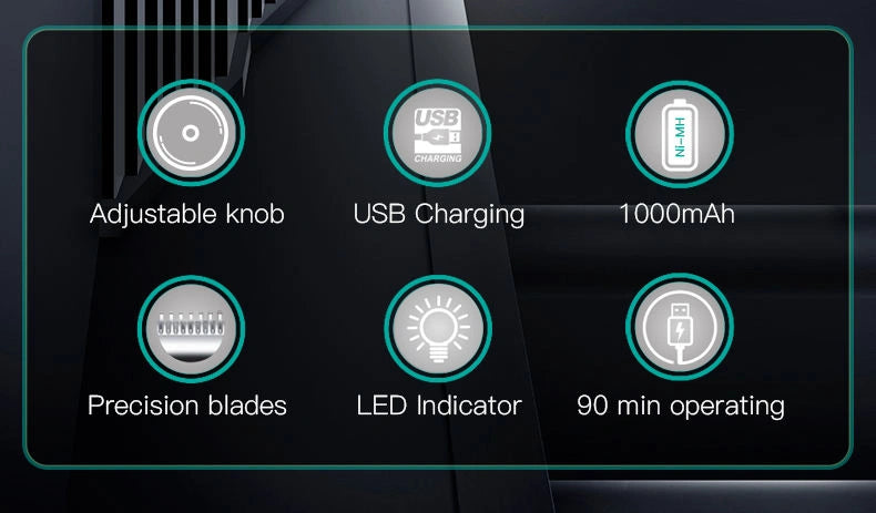 VGR V-028B Hair Trimmer For Men, Black