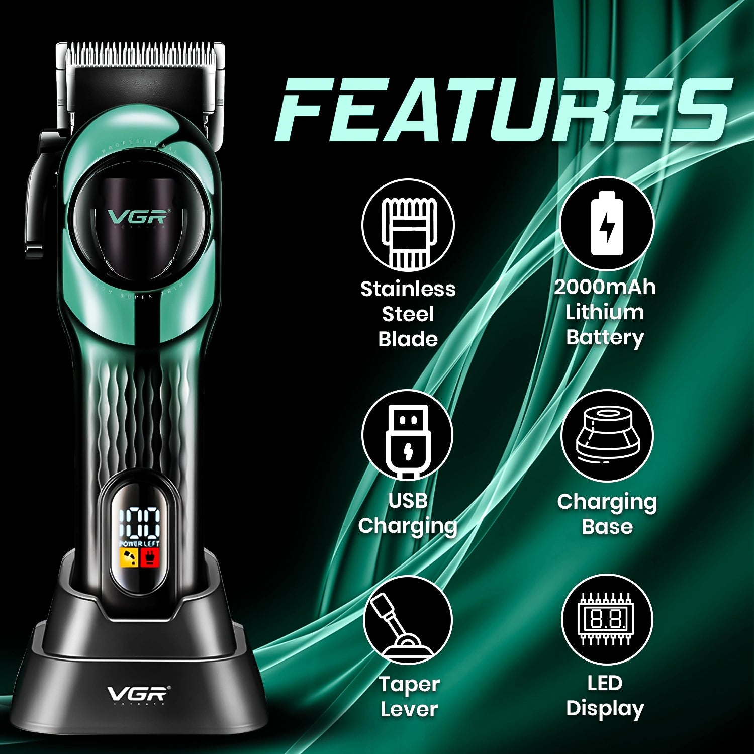 VGR V-166 Professional Hair Clipper for Salon Professionals and Personal Use