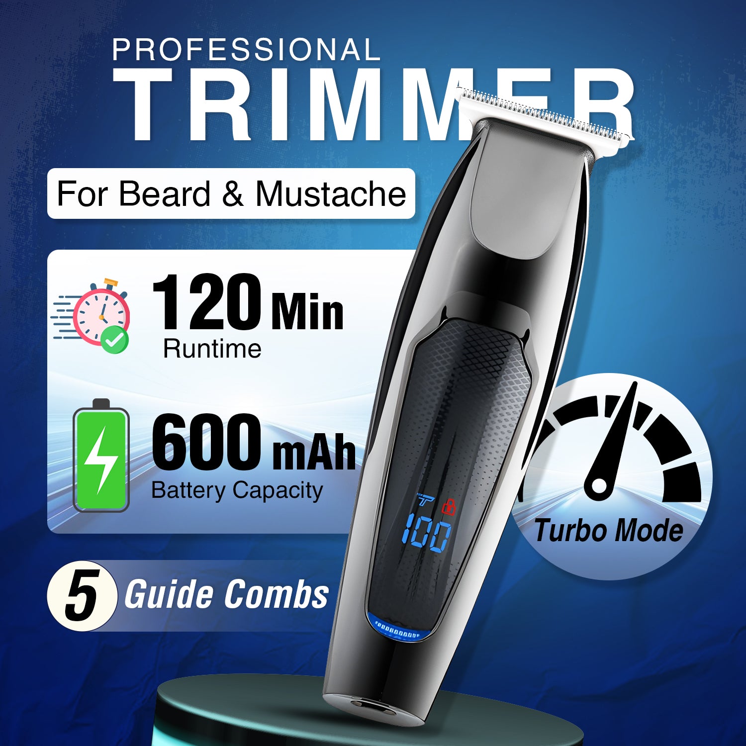 VGR V-070 Hair Trimmer For Men, Grey