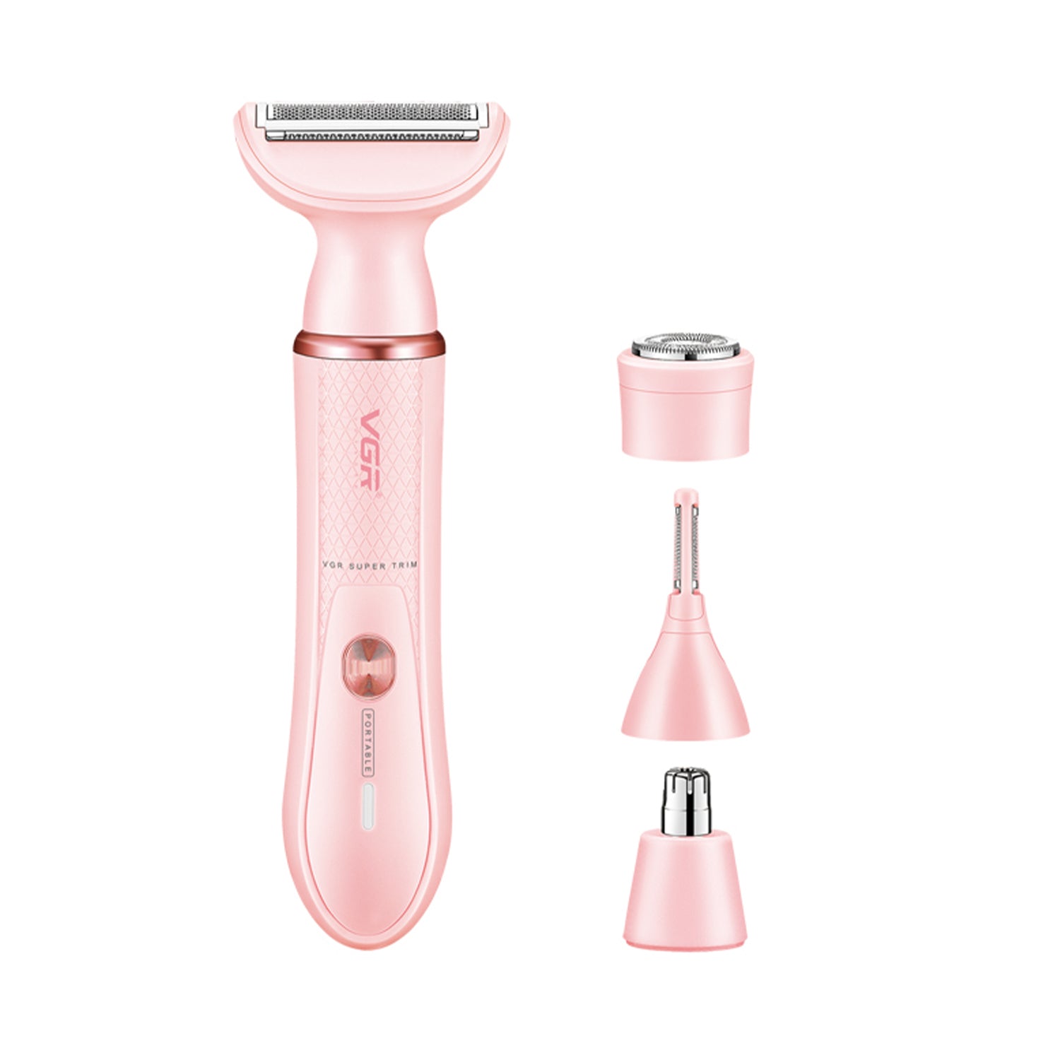 VGR V-761 Professional 4-in-1 Lady Shaver Set | Waterproof Cordless Grooming Kit for Women