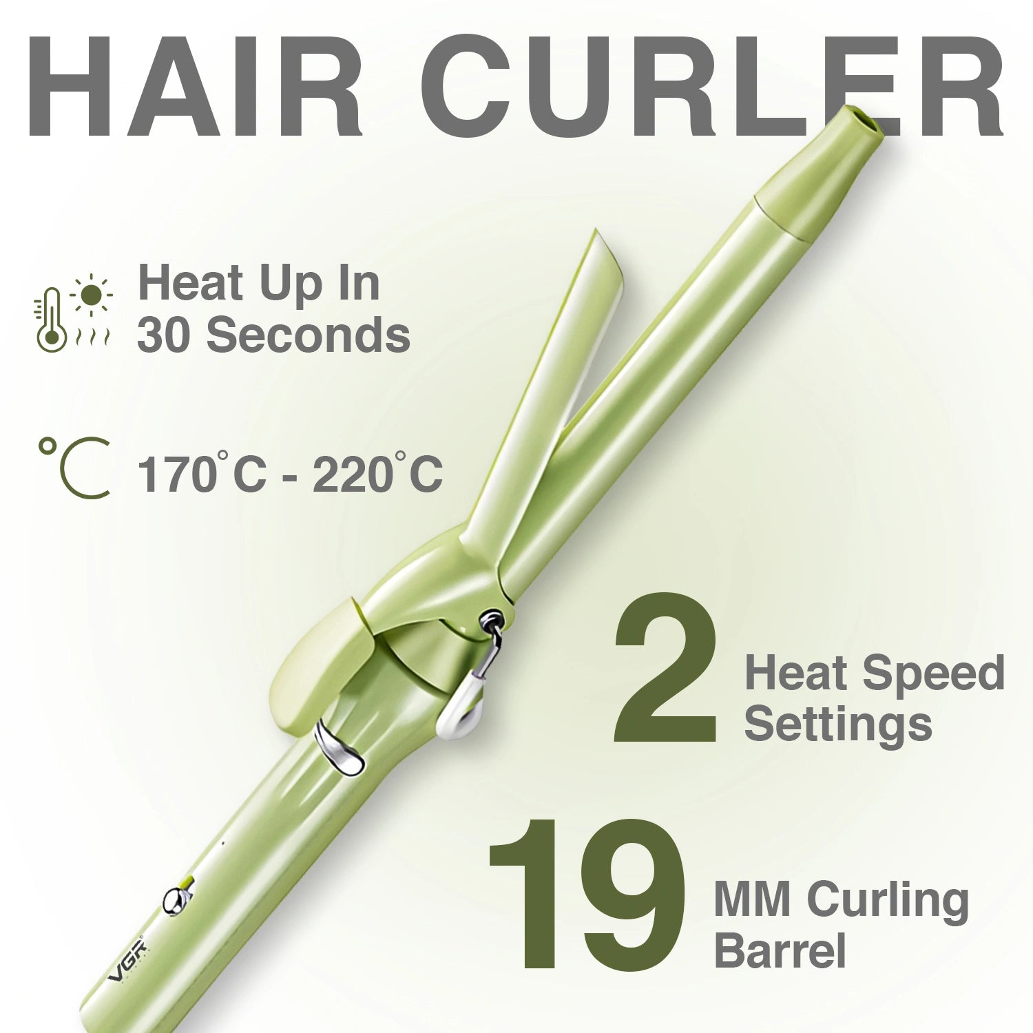 VGR V-565 Hair Curler Iron For Women, pink