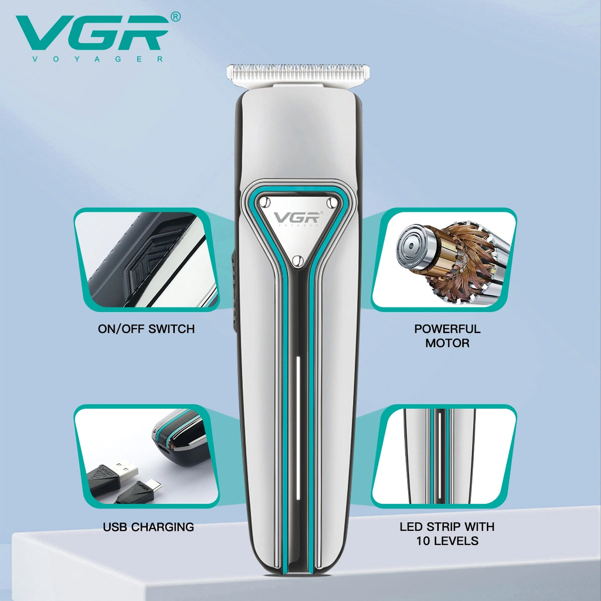 VGR V-008 Hair Trimmer For Men