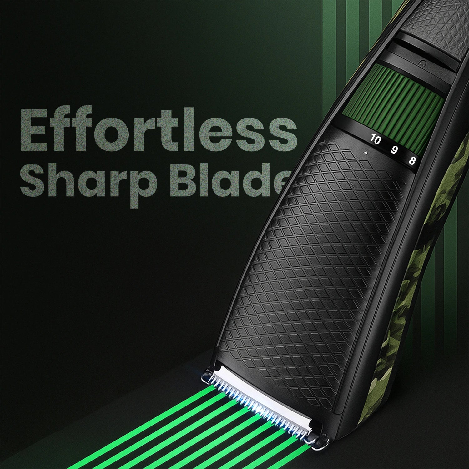 VGR V-053 Hair Trimmer For Men, Army Green