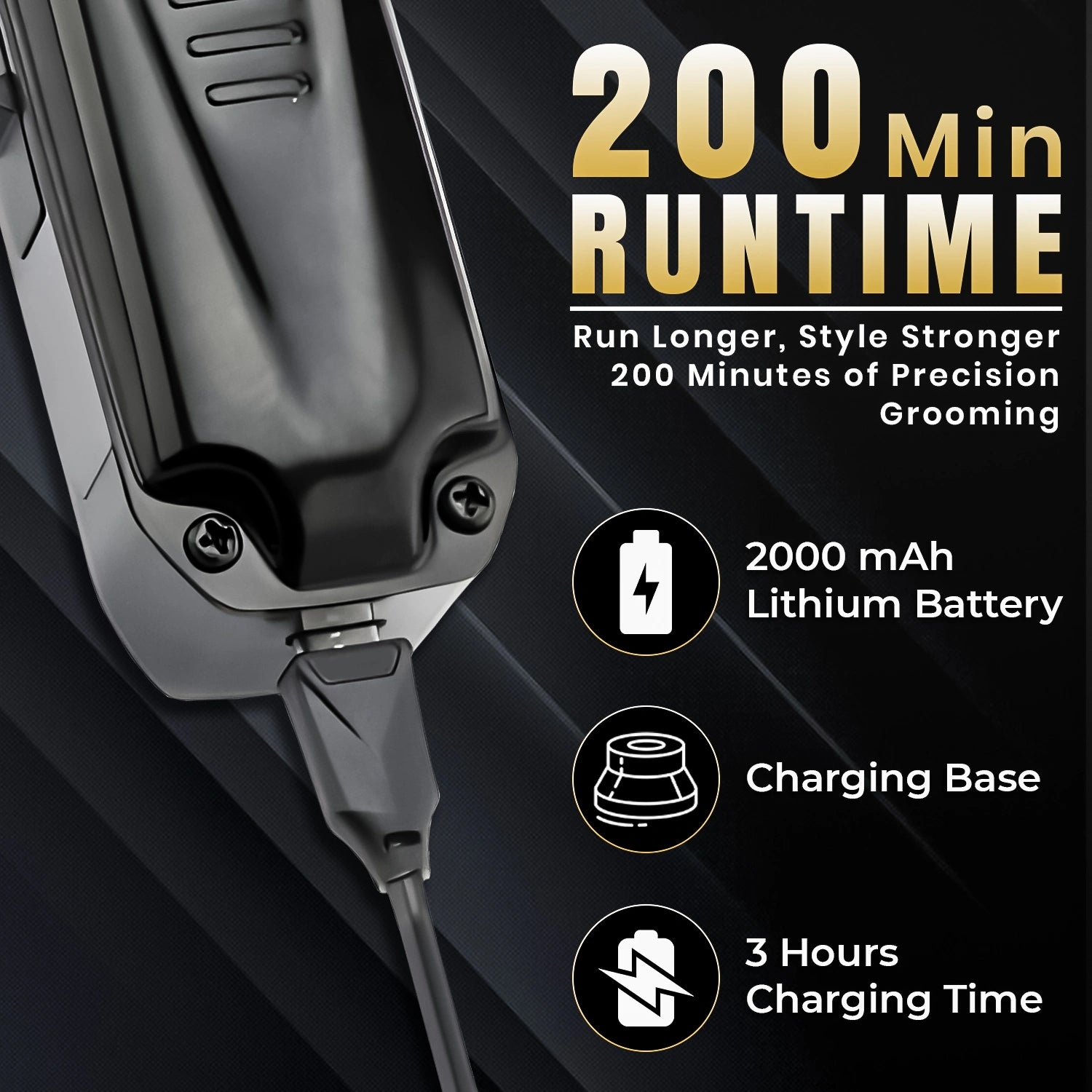 VGR V-651 Professional Salon Series Hair Clipper for Salon & Men's (Black)