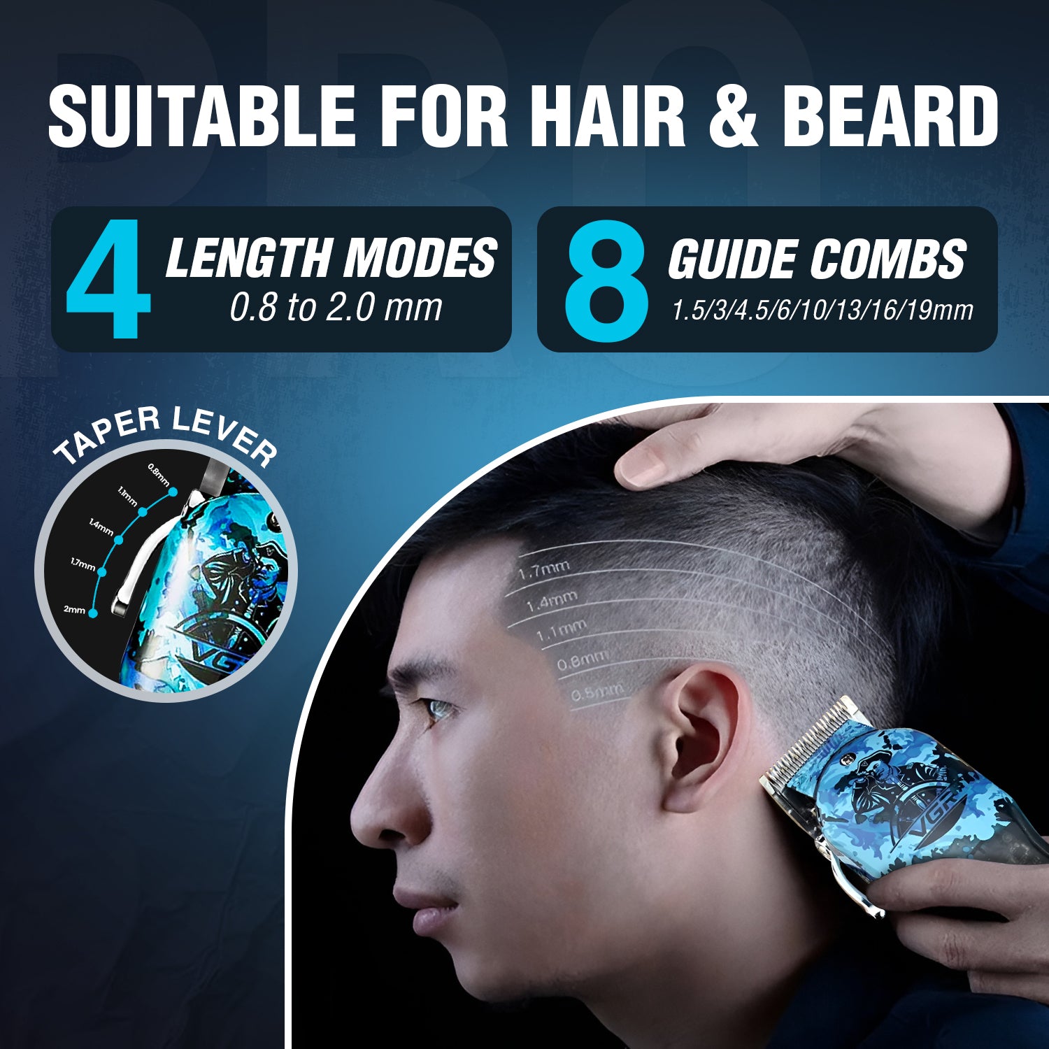 VGR V-685 Hair Clipper For Men, Blue
