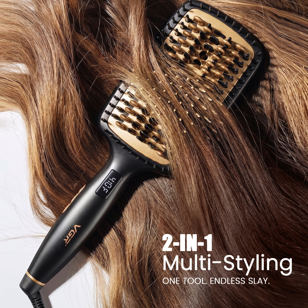 VGR V-527 Professional Hair Straightener Comb, Black