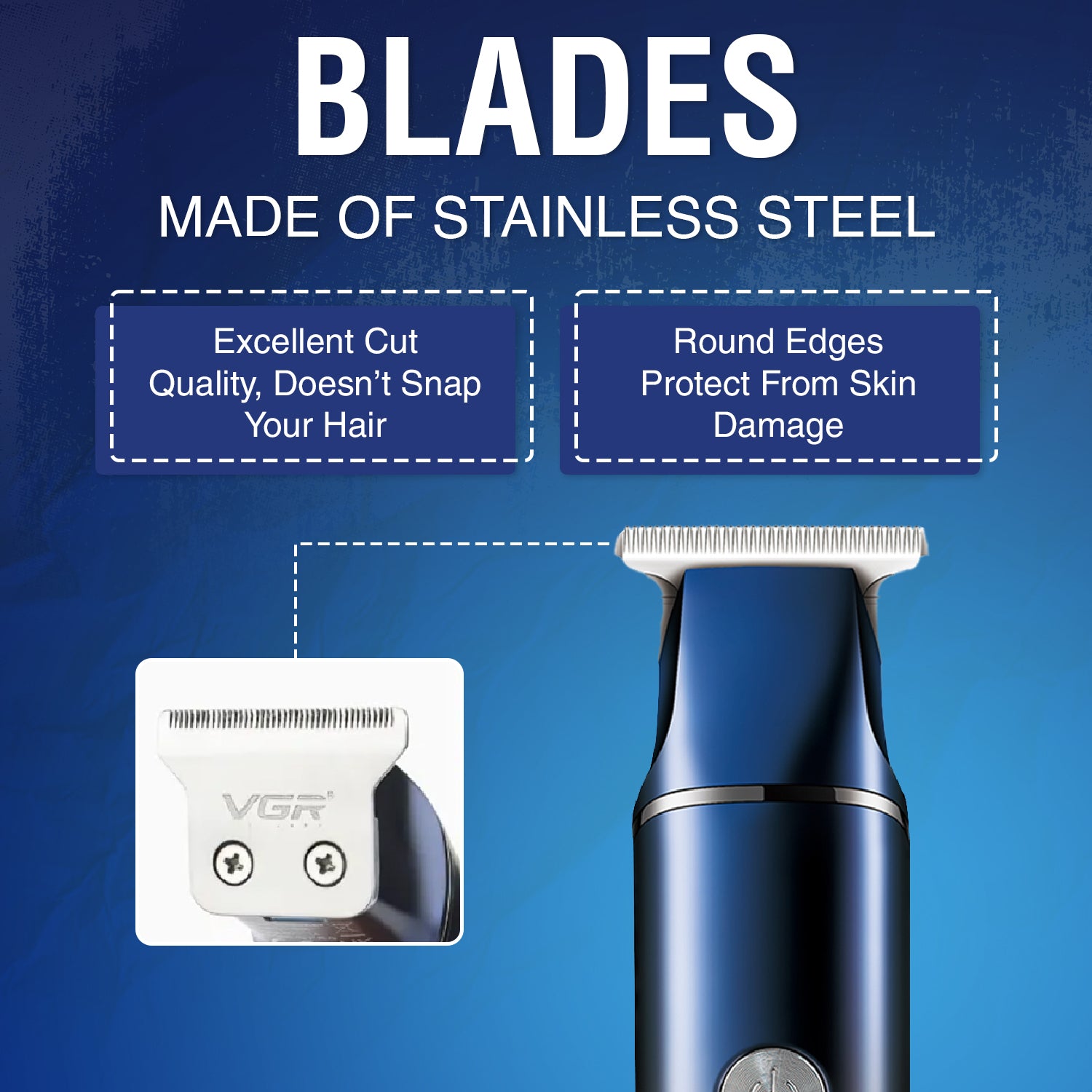 VGR V-986 Professional T-Blade Hair Trimmer – Sharp, Durable Blades for Precise Haircuts and Styles