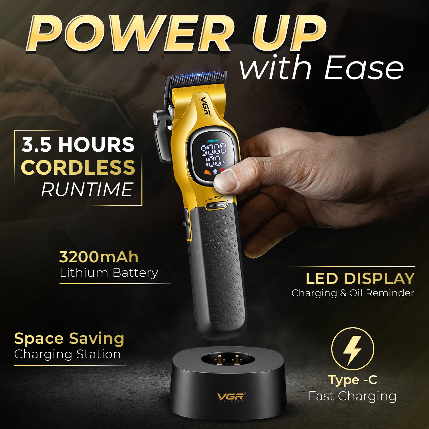 VGR V-886C Professional Hair Clipper