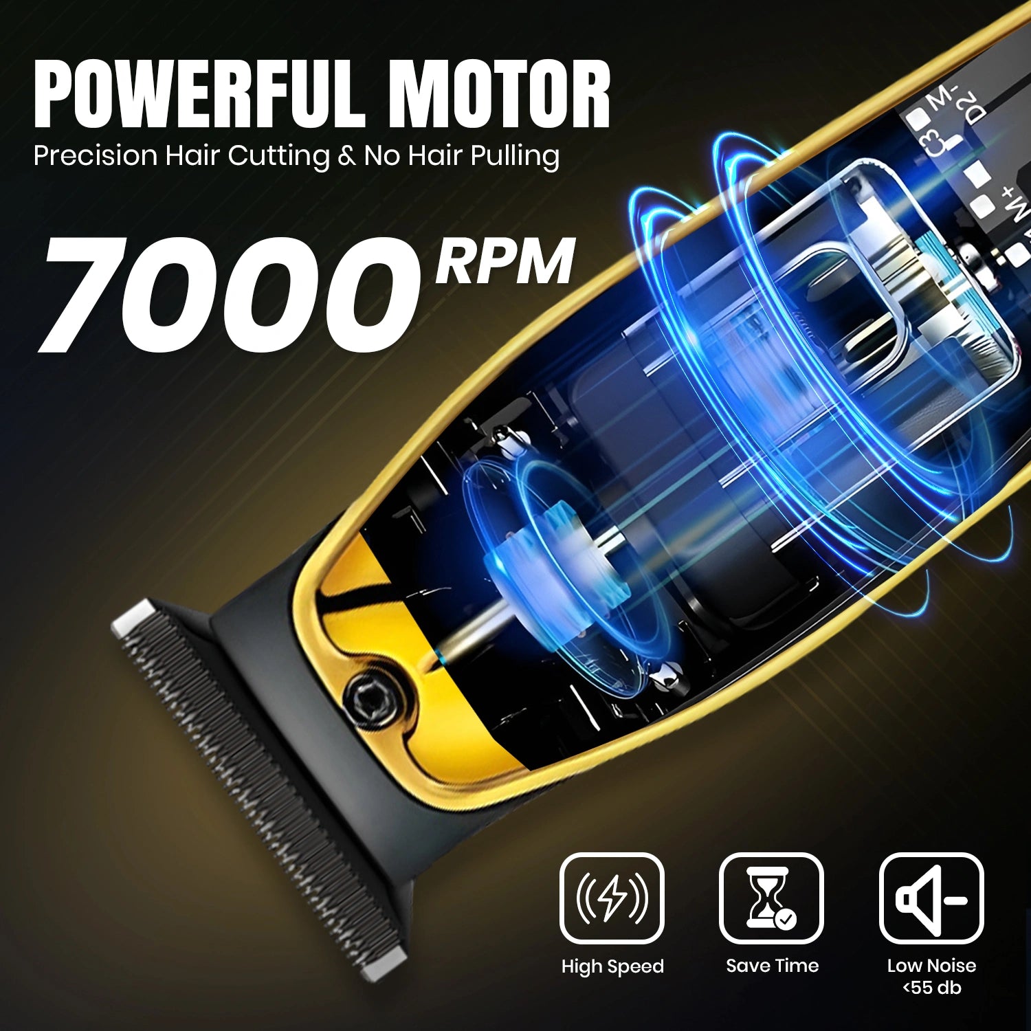 VGR V-945 Professional Trimmer 180 min Runtime 4 Length Settings (Black)