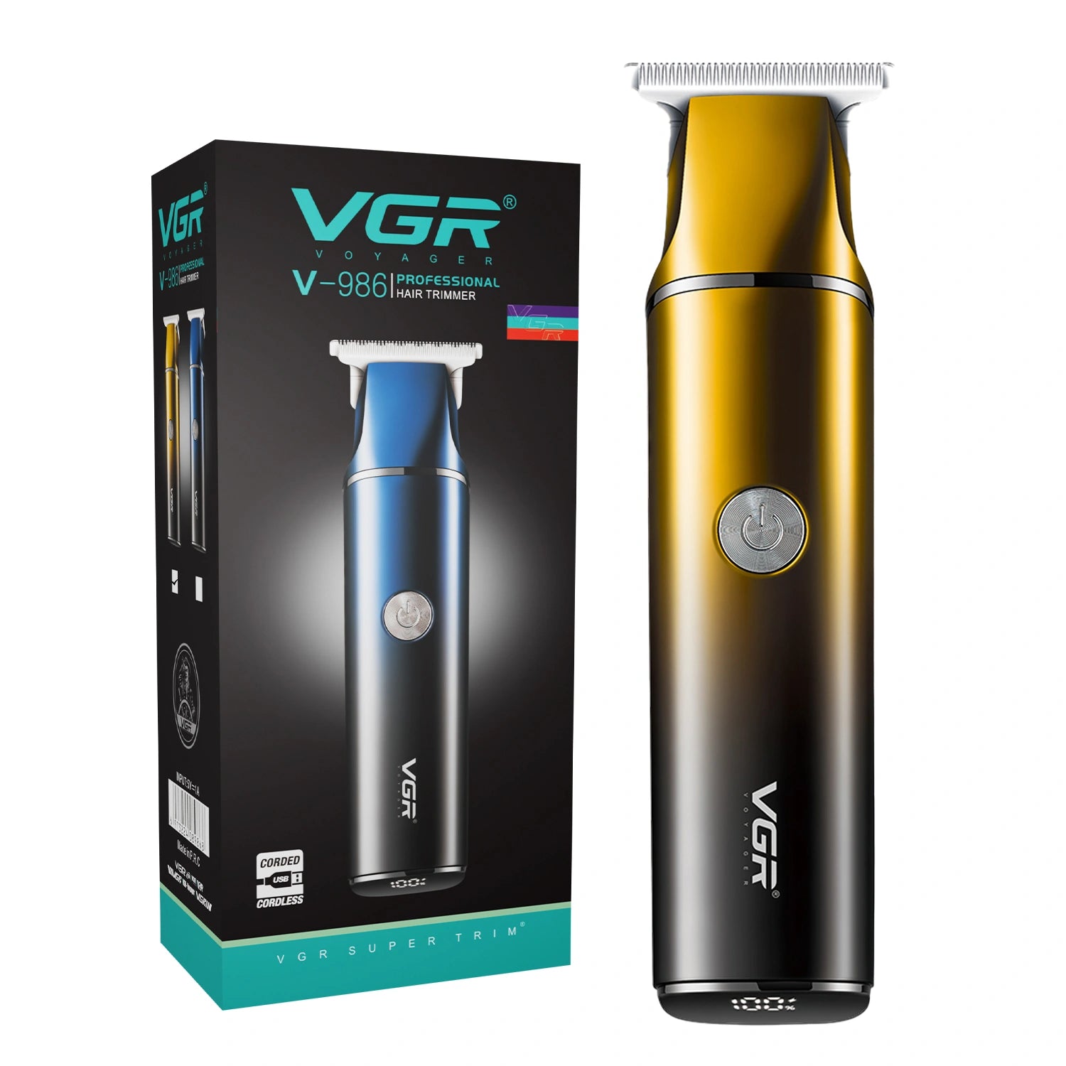 VGR V-986 Professional T-Blade Hair Trimmer – Sharp, Durable Blades for Precise Haircuts and Styles