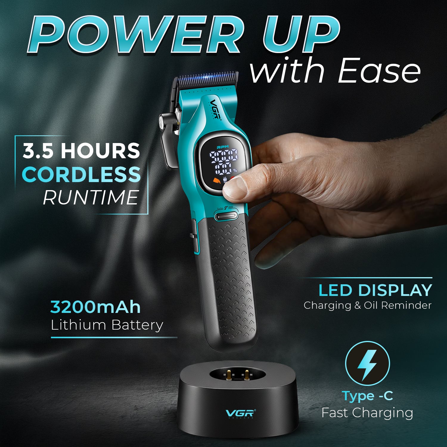 VGR V-886C Professional Hair Clipper