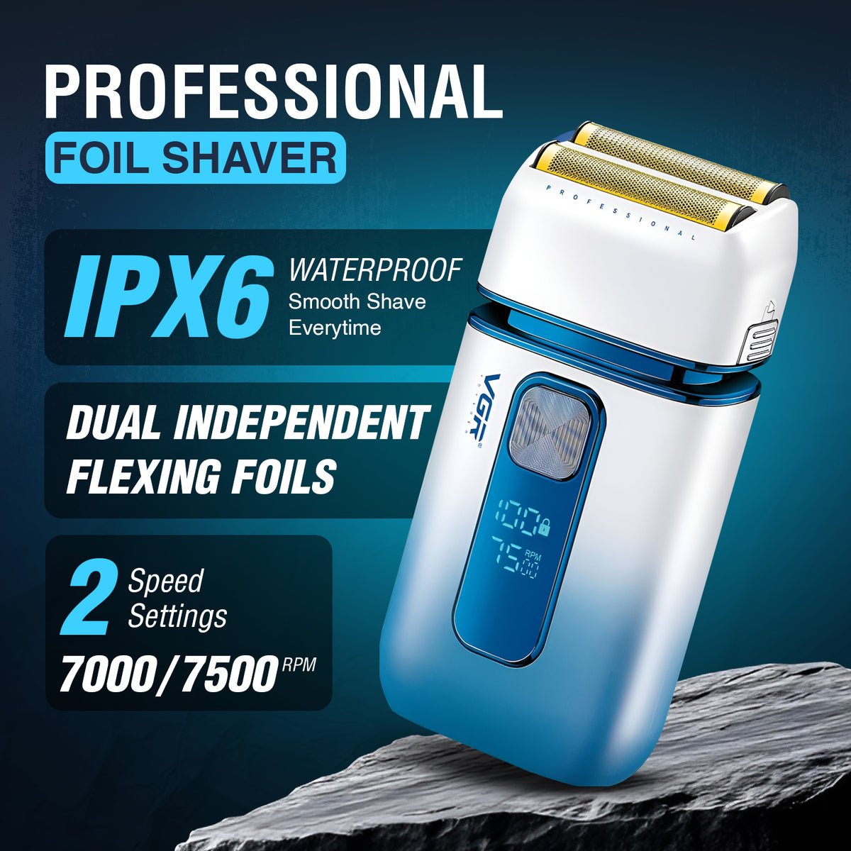 VGR V-362 SUPER TRIM Foil Shaver for Men (White)