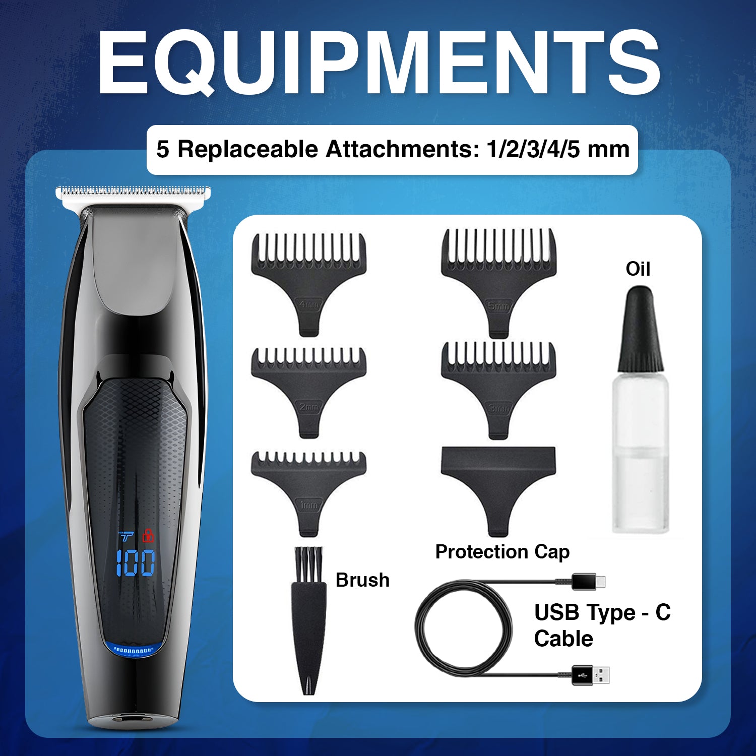 VGR V-070 Hair Trimmer For Men, Grey
