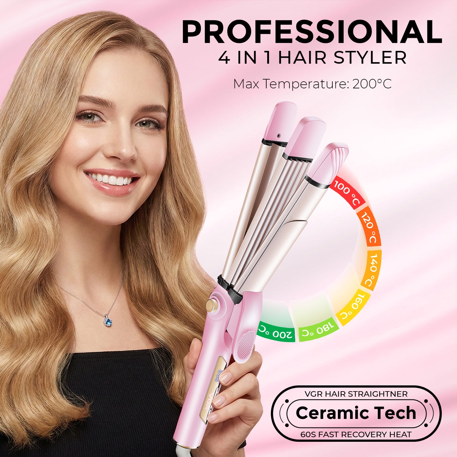 VGR V-570 4-in-1 Hair Straightening