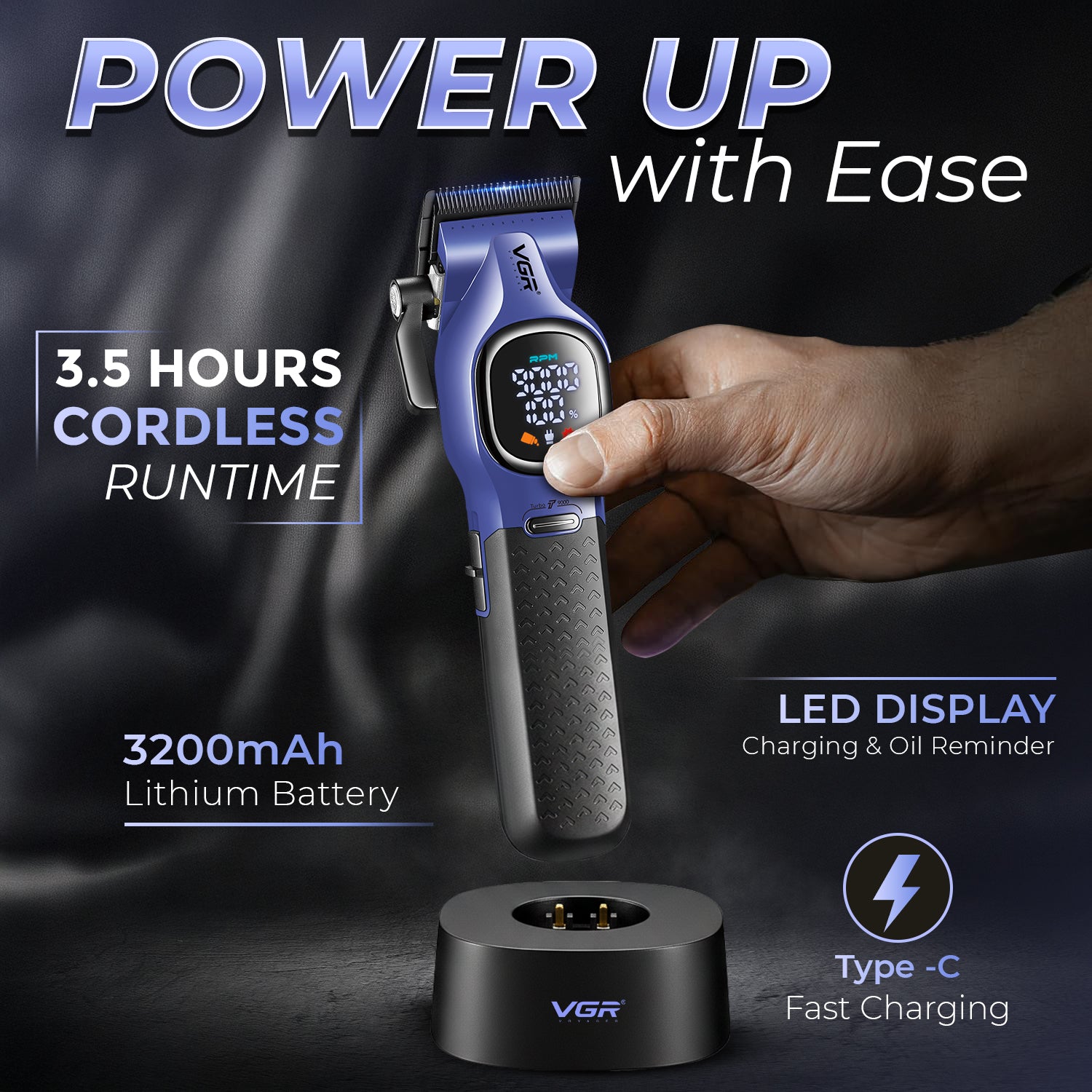 VGR V-886C Professional Hair Clipper